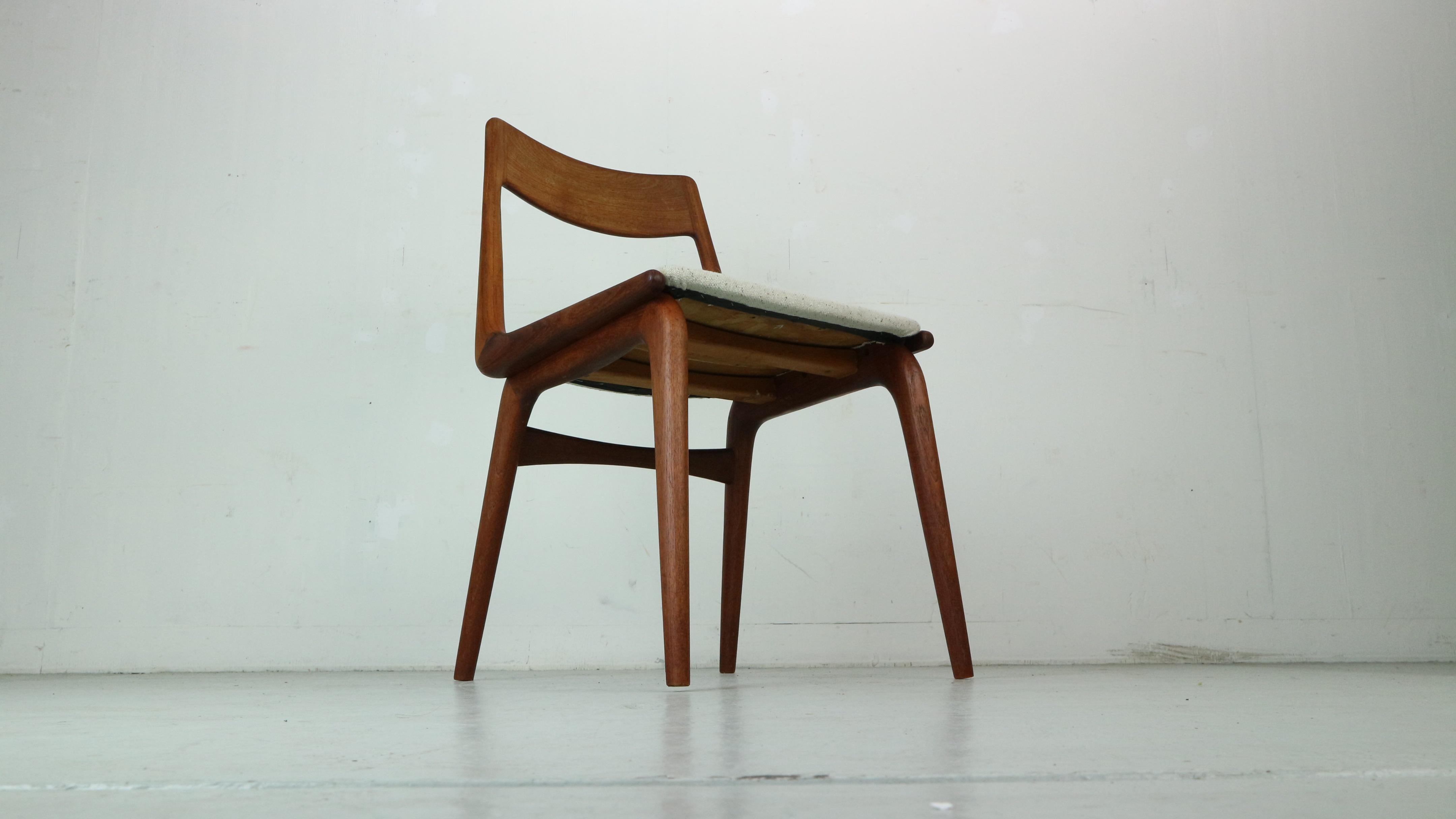 Alfred Christensen: 4er-Set Stühle „Boomerang“ aus dänischem Teakholz im Angebot 6