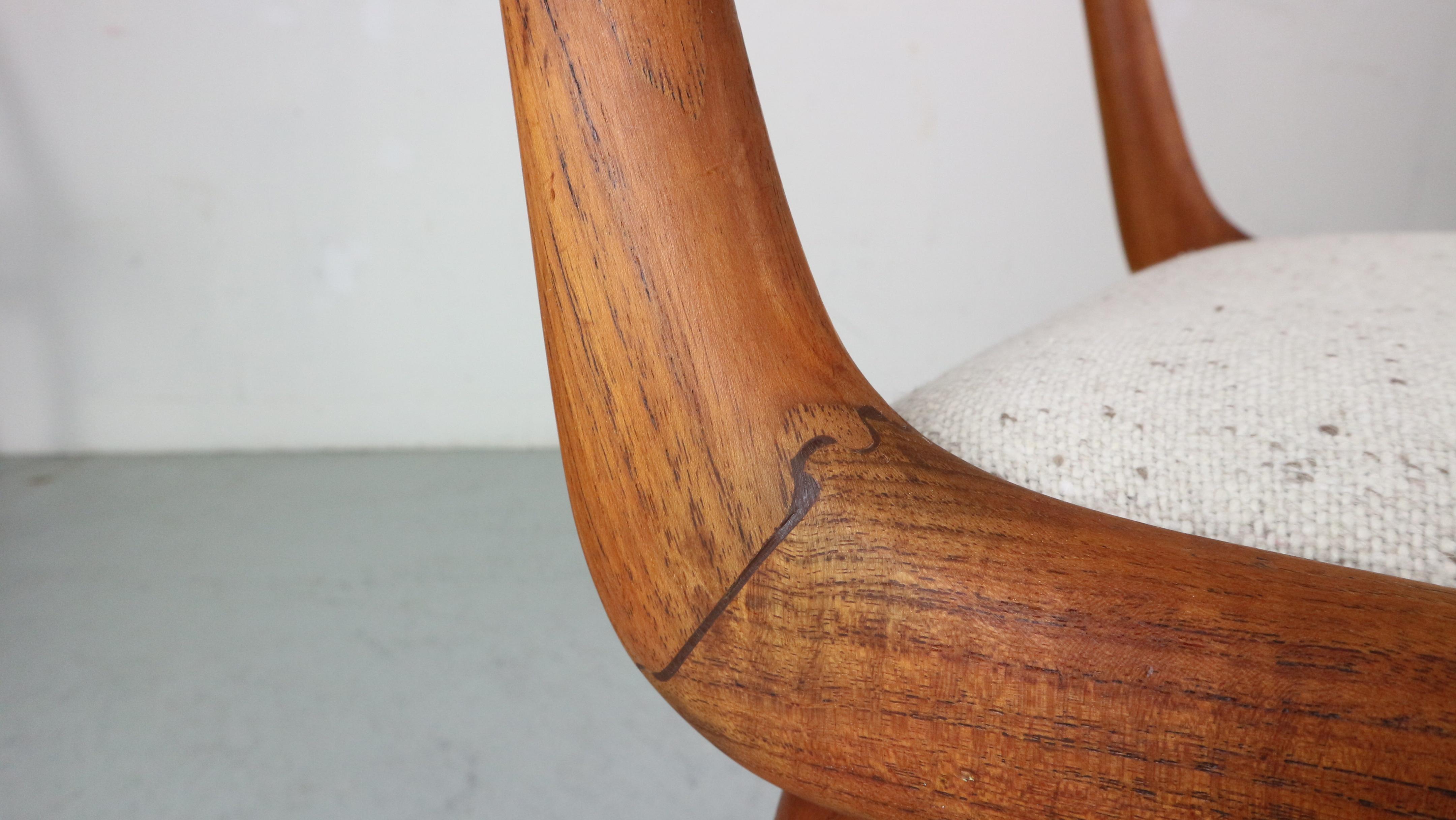 Alfred Christensen: 4er-Set Stühle „Boomerang“ aus dänischem Teakholz im Angebot 13
