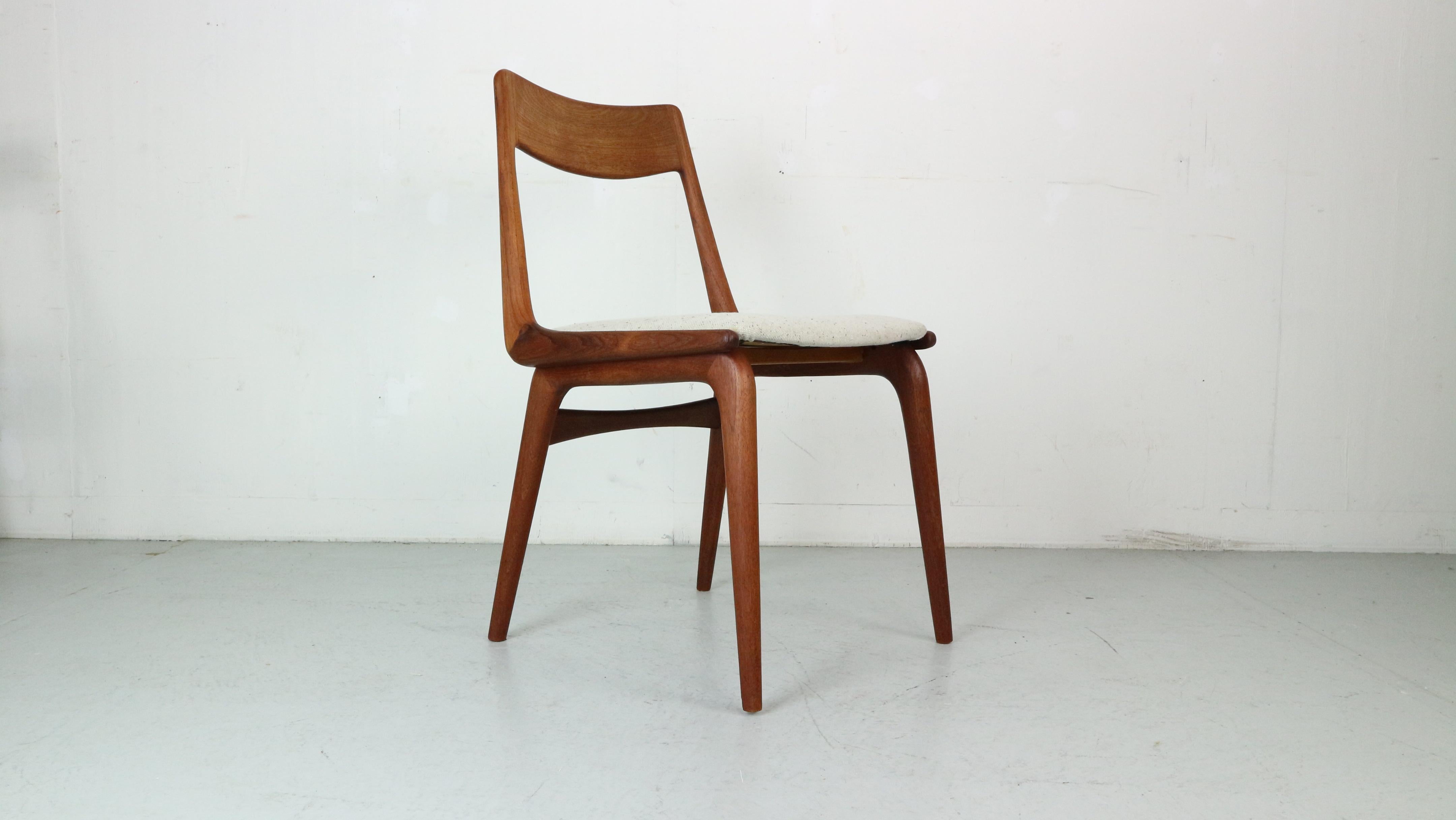 Alfred Christensen: 4er-Set Stühle „Boomerang“ aus dänischem Teakholz (20. Jahrhundert) im Angebot
