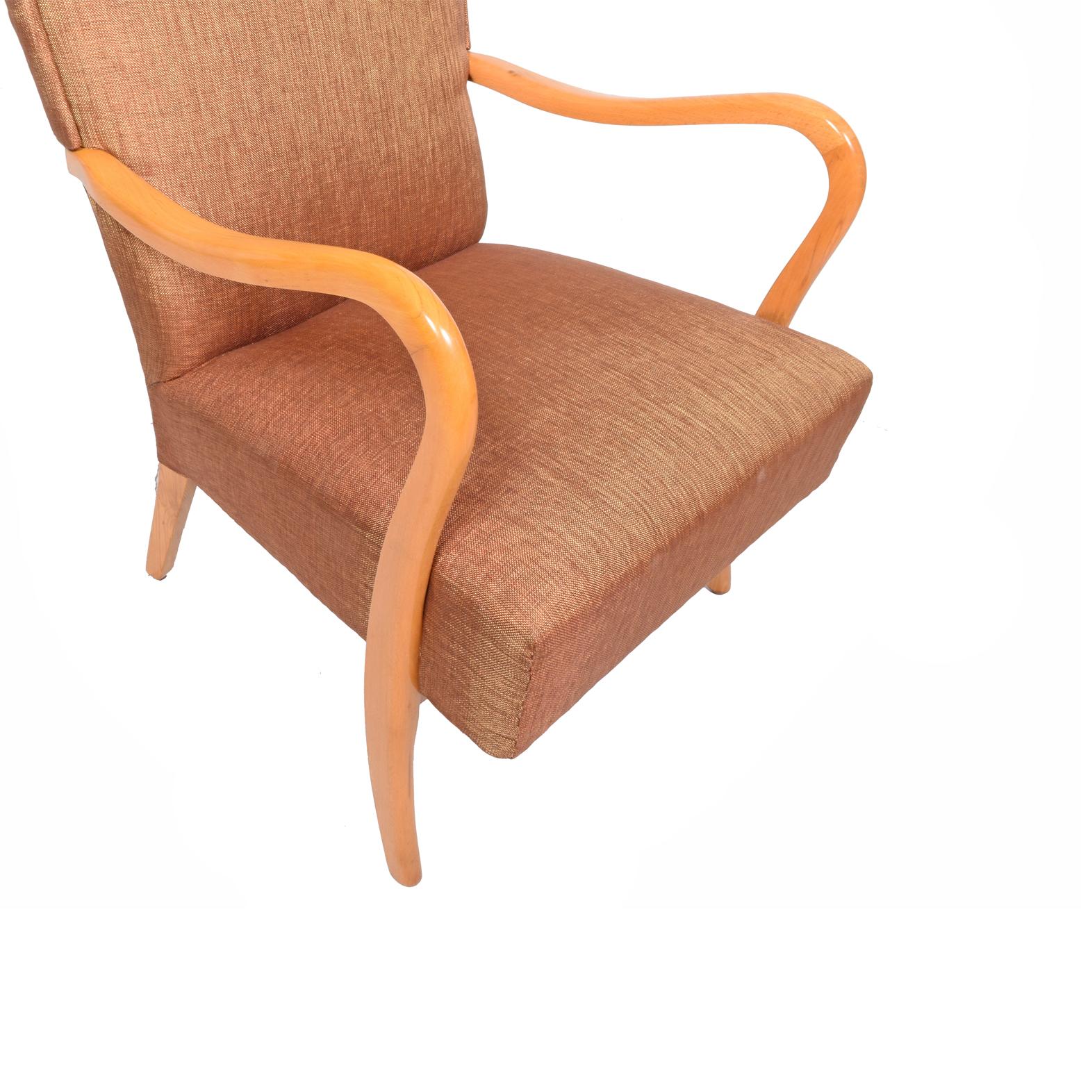 Alfred Christensen Easy Chair für Slagelse Møbel Arkitekt, 1940er Jahre (Holz) im Angebot