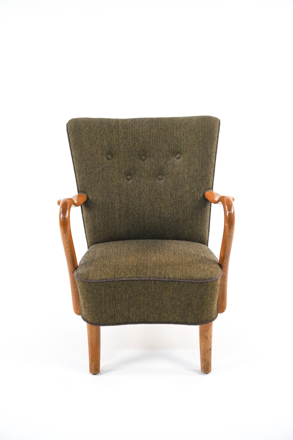 Mid-Century Modern Alfred Christensen for Slagelse Easy Chair, Denmark, 1940's