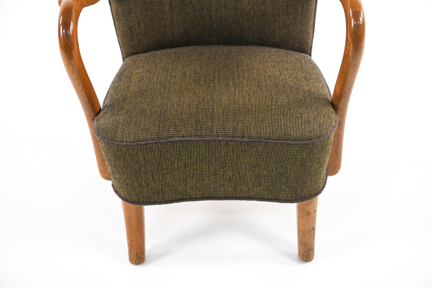 Wool Alfred Christensen for Slagelse Easy Chair, Denmark, 1940's