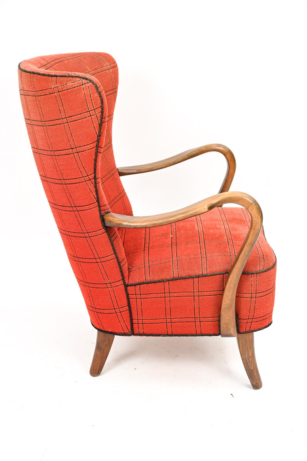 Beech Alfred Christensen for Slagelse Lounge Chair, c. 1940's