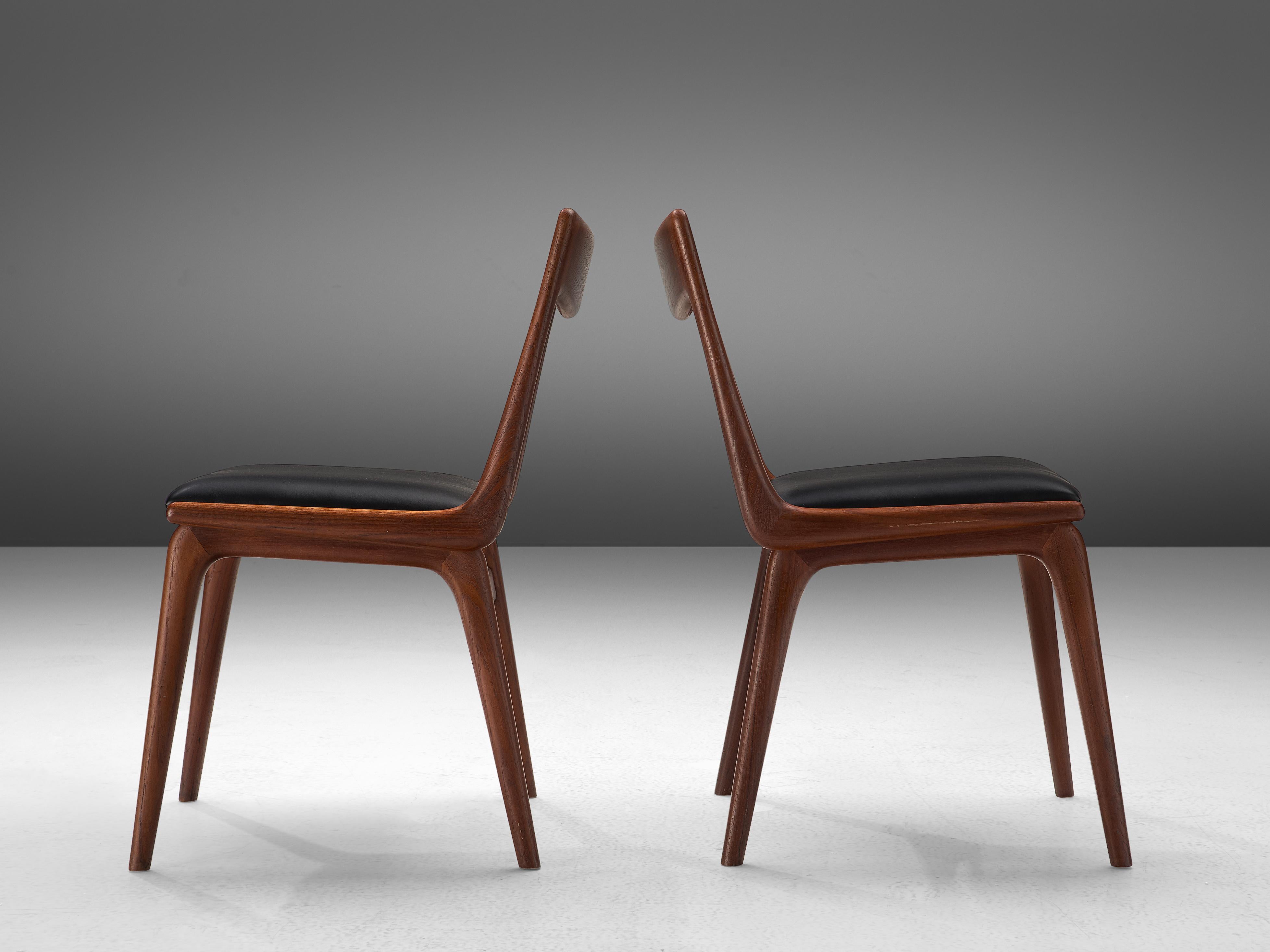 Alfred Christensen for Slagelse Møbelvaerk Set of 10 Dining Chairs in Teak 4