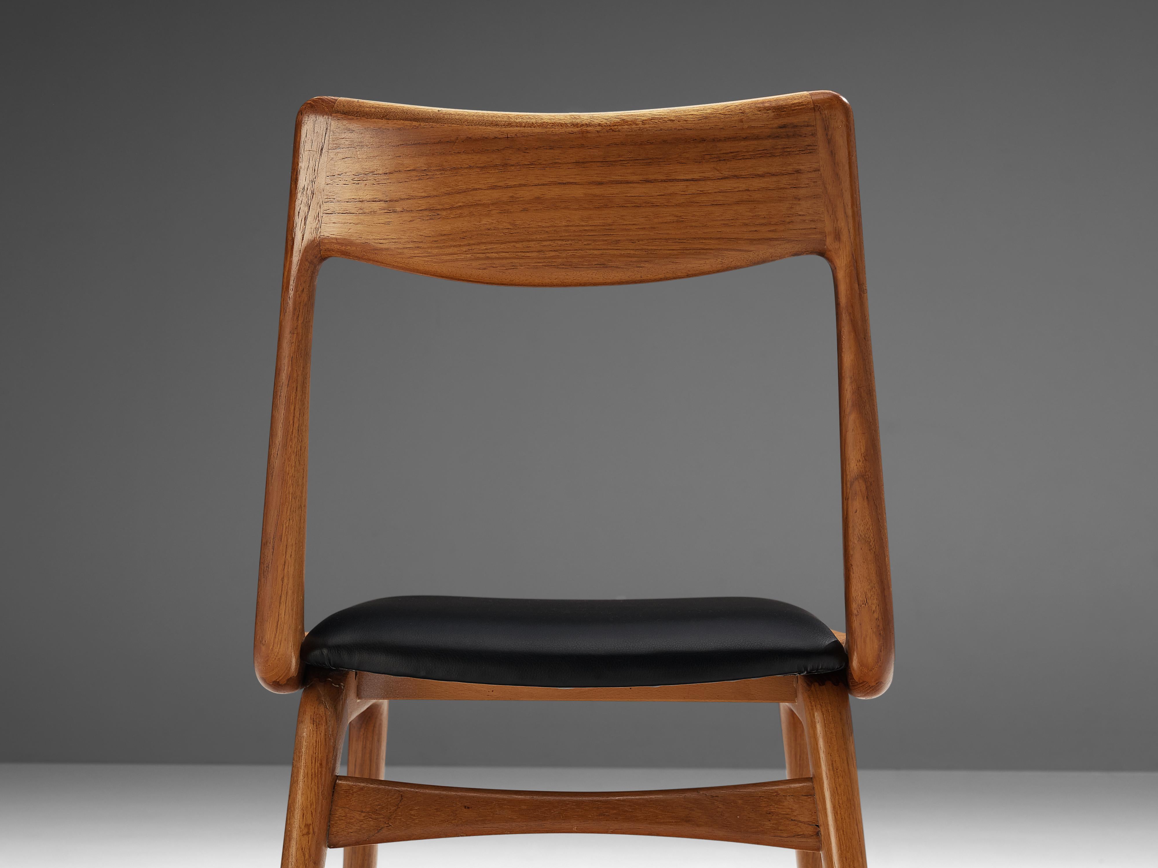 Danish Alfred Christensen for Slagelse Møbelvaerk Set of Four 'Boomerang' Dining Chairs