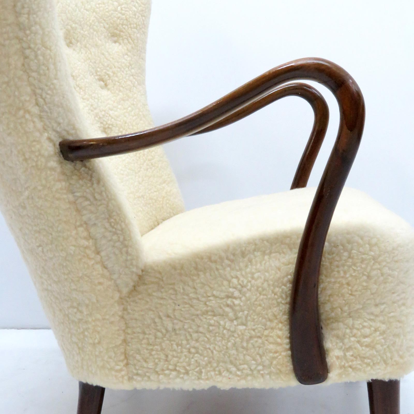 Stained Alfred Christensen Lounge Chair, 1940