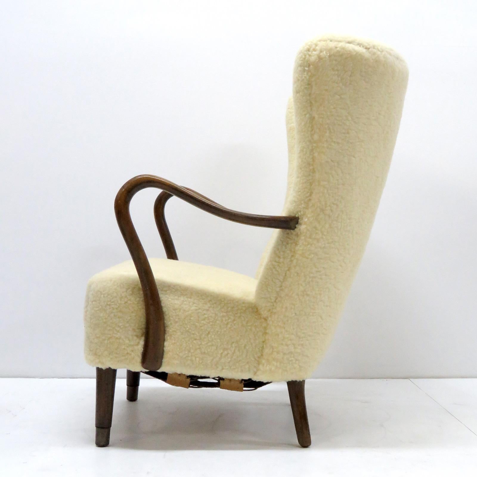 Upholstery Alfred Christensen Lounge Chair, 1940