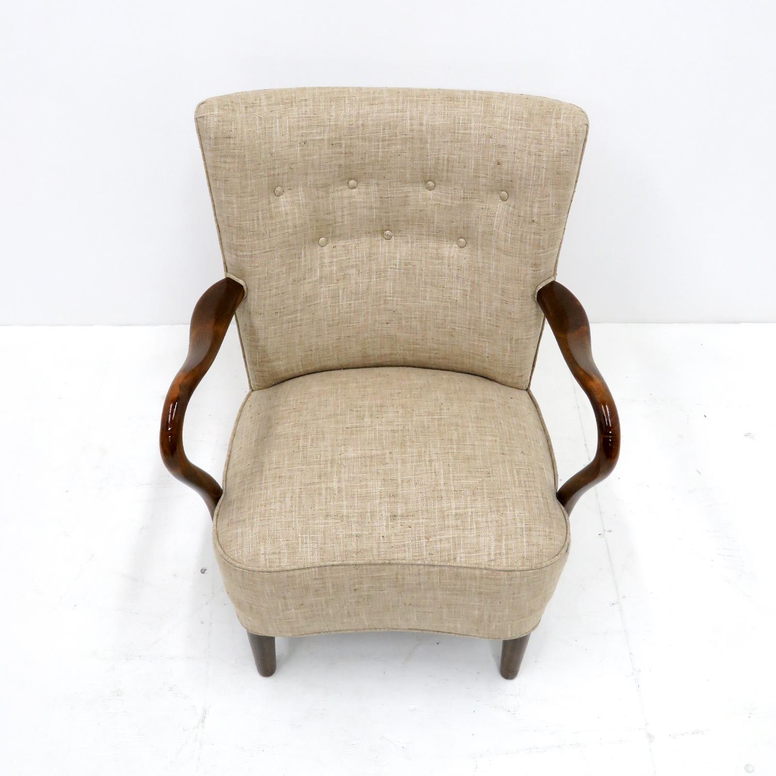 Scandinavian Modern Alfred Christensen Lounge Chair, 1950 For Sale