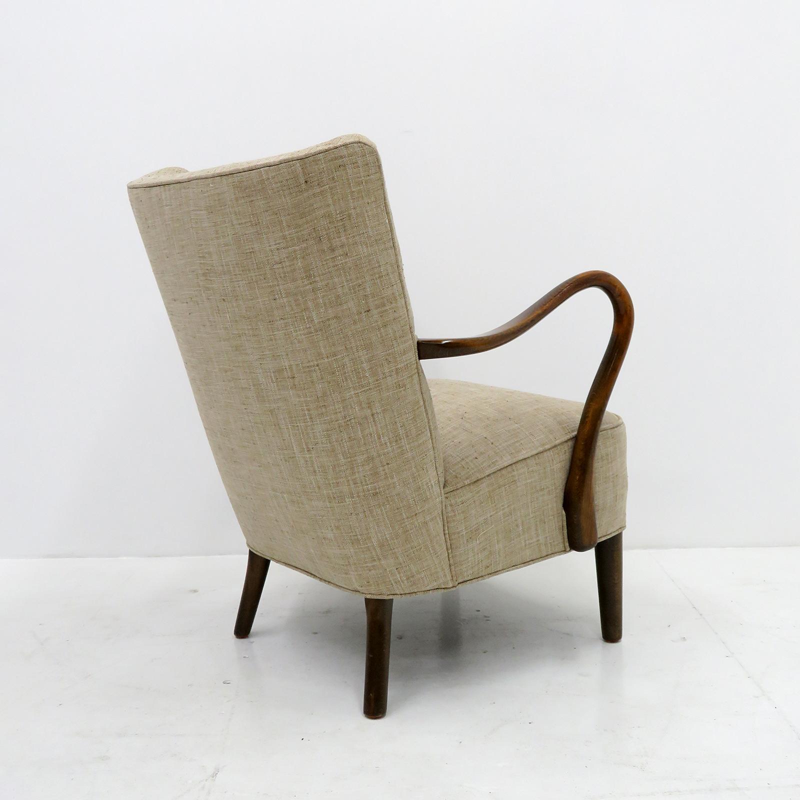 Upholstery Alfred Christensen Lounge Chair, 1950 For Sale