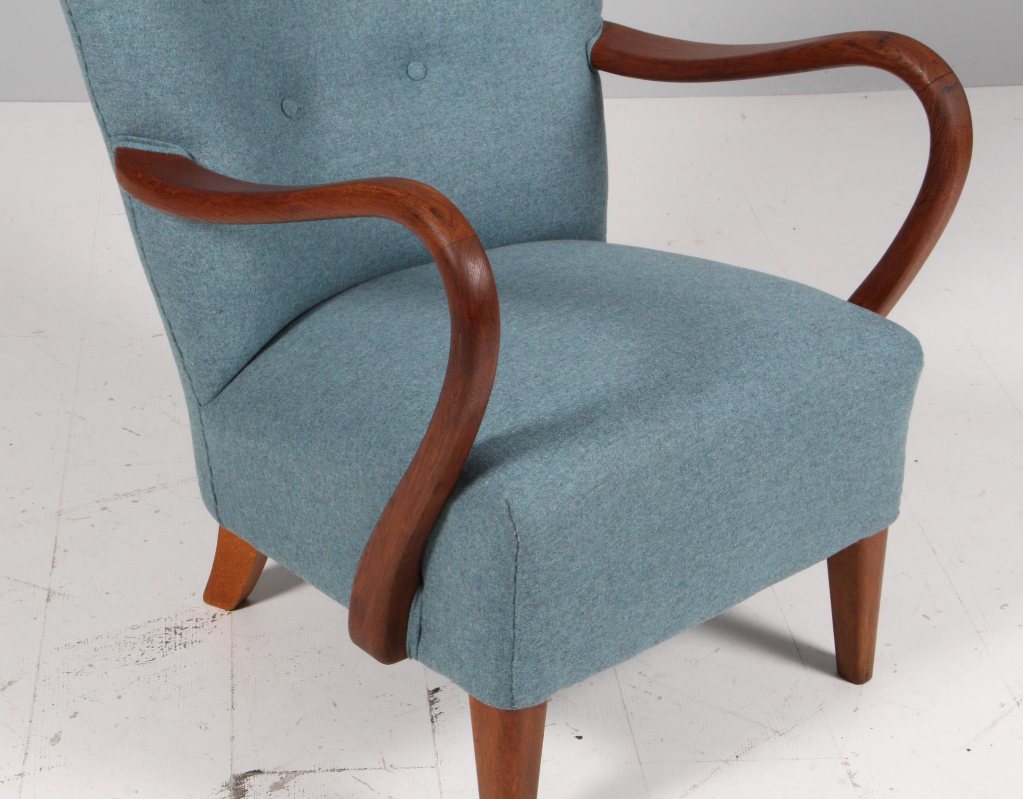 Danish Alfred Christensen, Lounge chair in boucle, 1940s For Sale