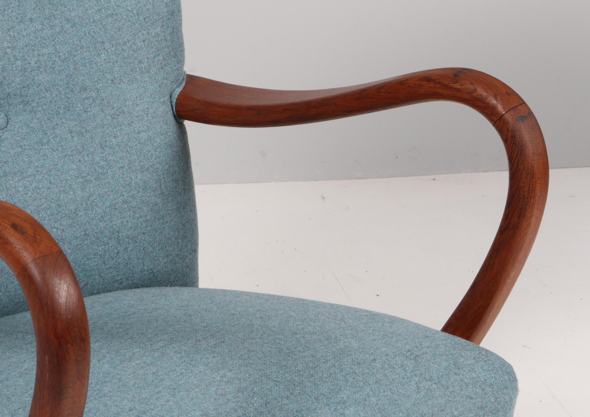 Mid-20th Century Alfred Christensen, Lounge chair in boucle, 1940s For Sale