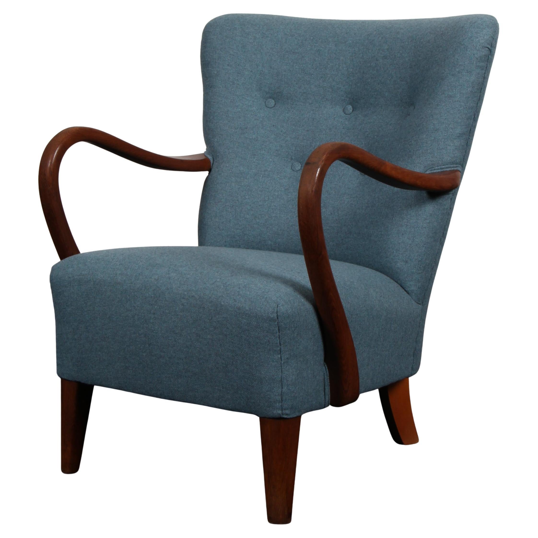 Alfred Christensen, Lounge chair in wool, 1940s