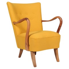 Alfred Christensen, Sedia da salotto in lana gialla, anni '40