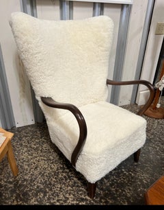 Alfred Christensen lounge chair lambs wool