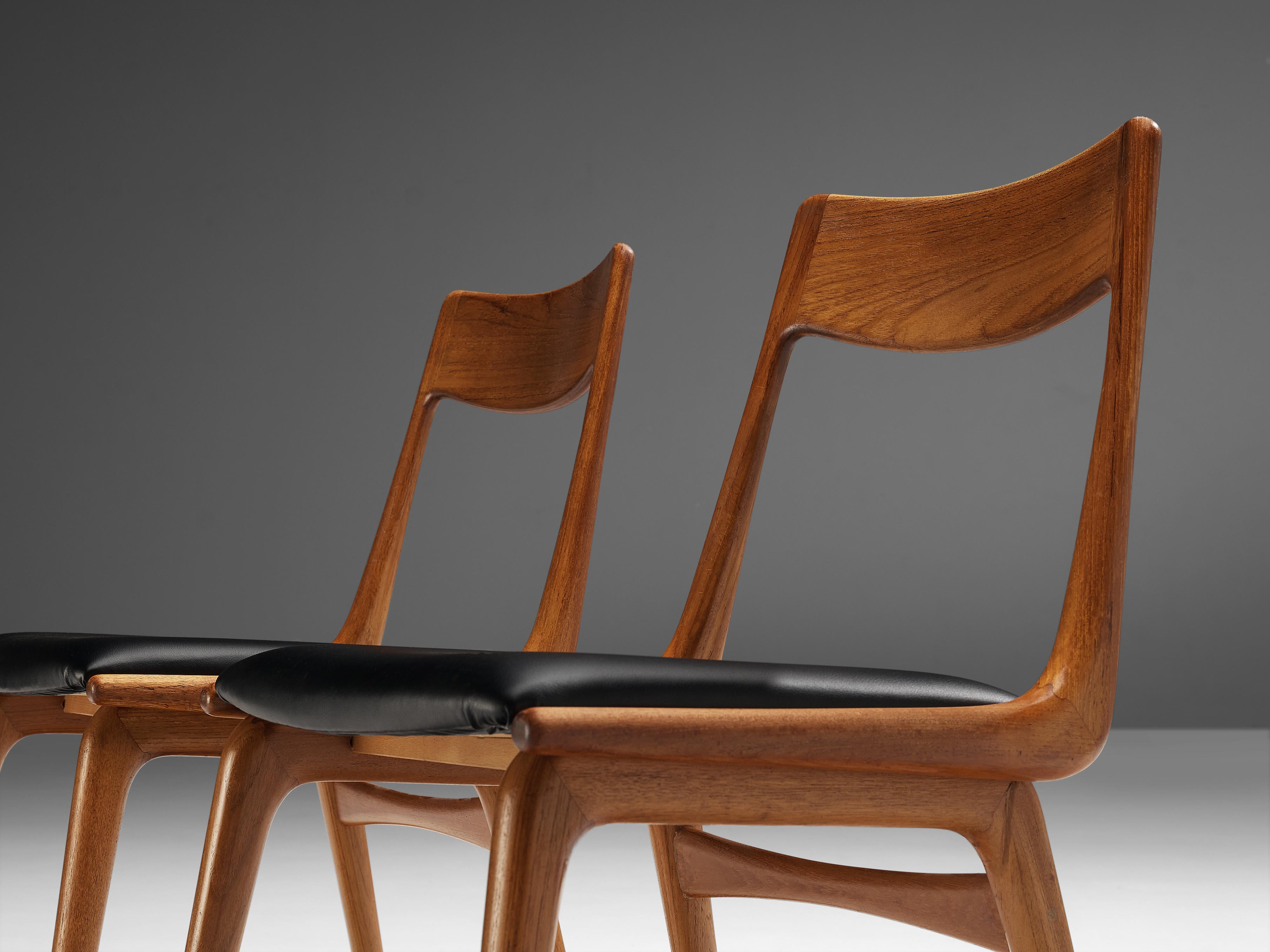Alfred Christensen Set of Six 'Boomerang' Dining Chairs in Teak 4