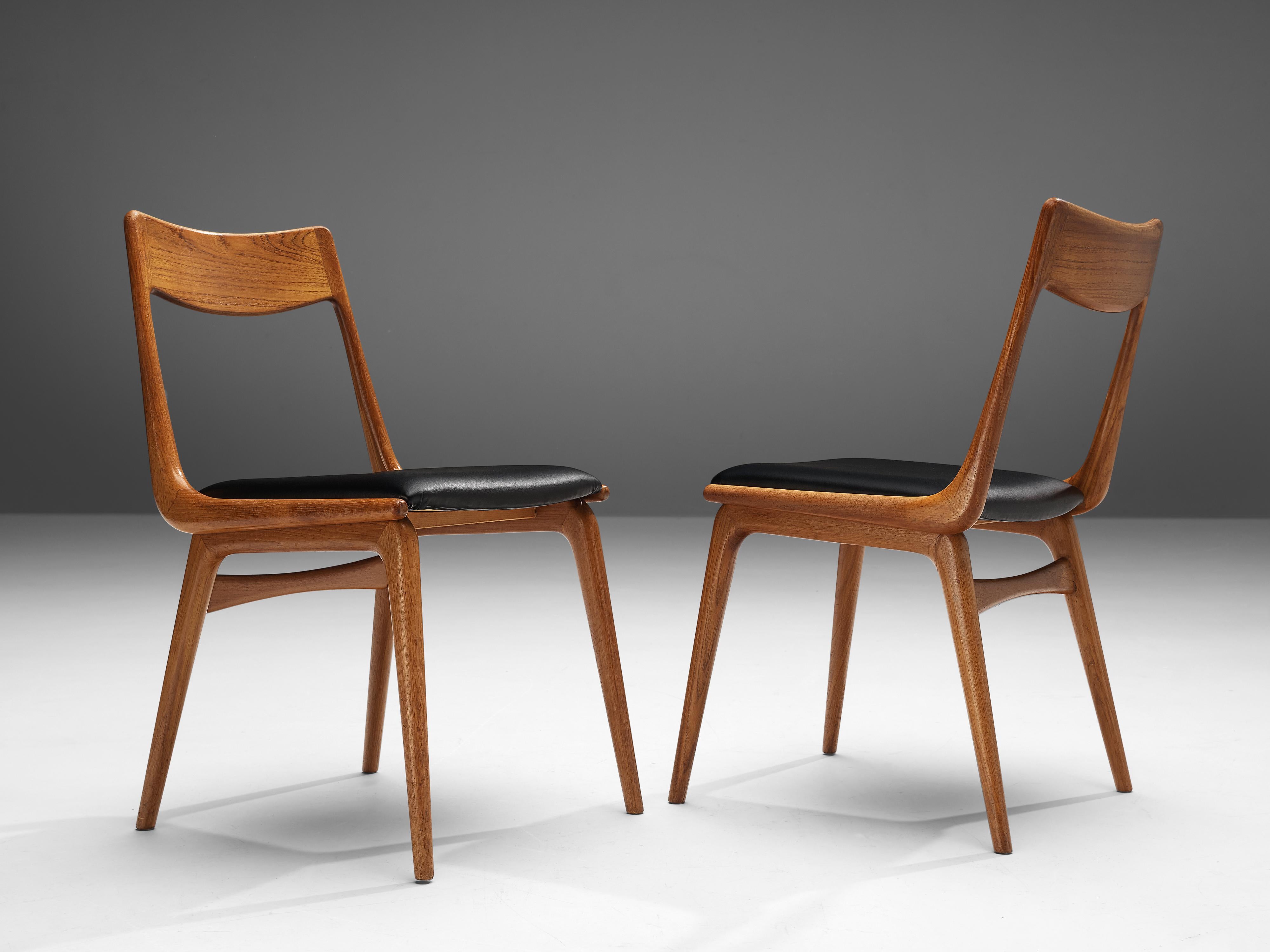 Alfred Christensen Set of Six 'Boomerang' Dining Chairs in Teak 5