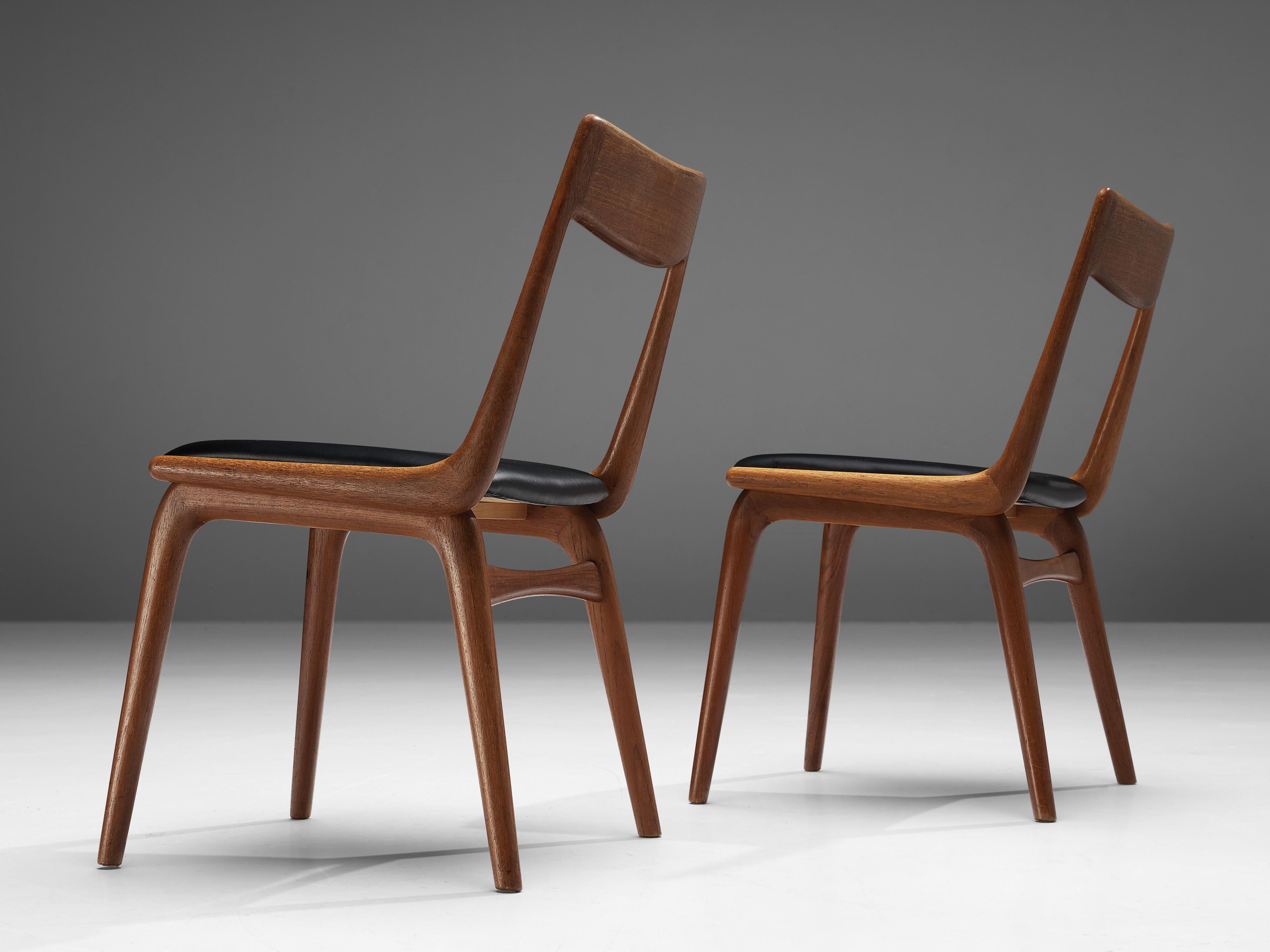 Danish Alfred Christensen Set of Six 'Boomerang' Dining Chairs in Teak