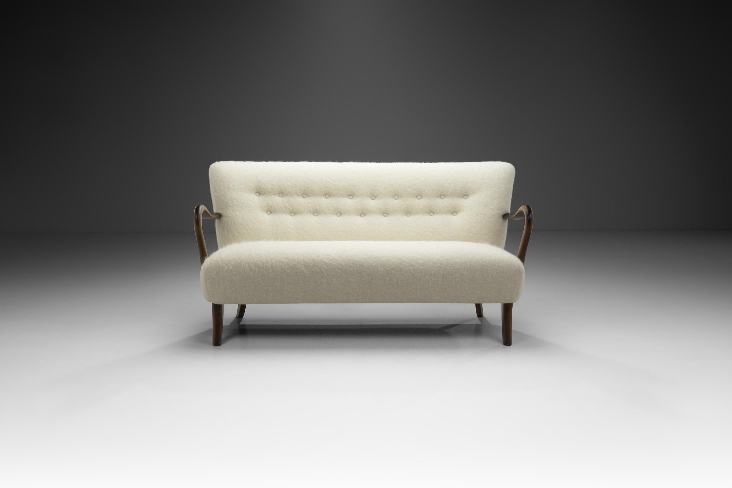 Scandinavian Modern Alfred Christensen Three-Seater Sofa for Slagelse Møbelfabrik, Denmark 1940s