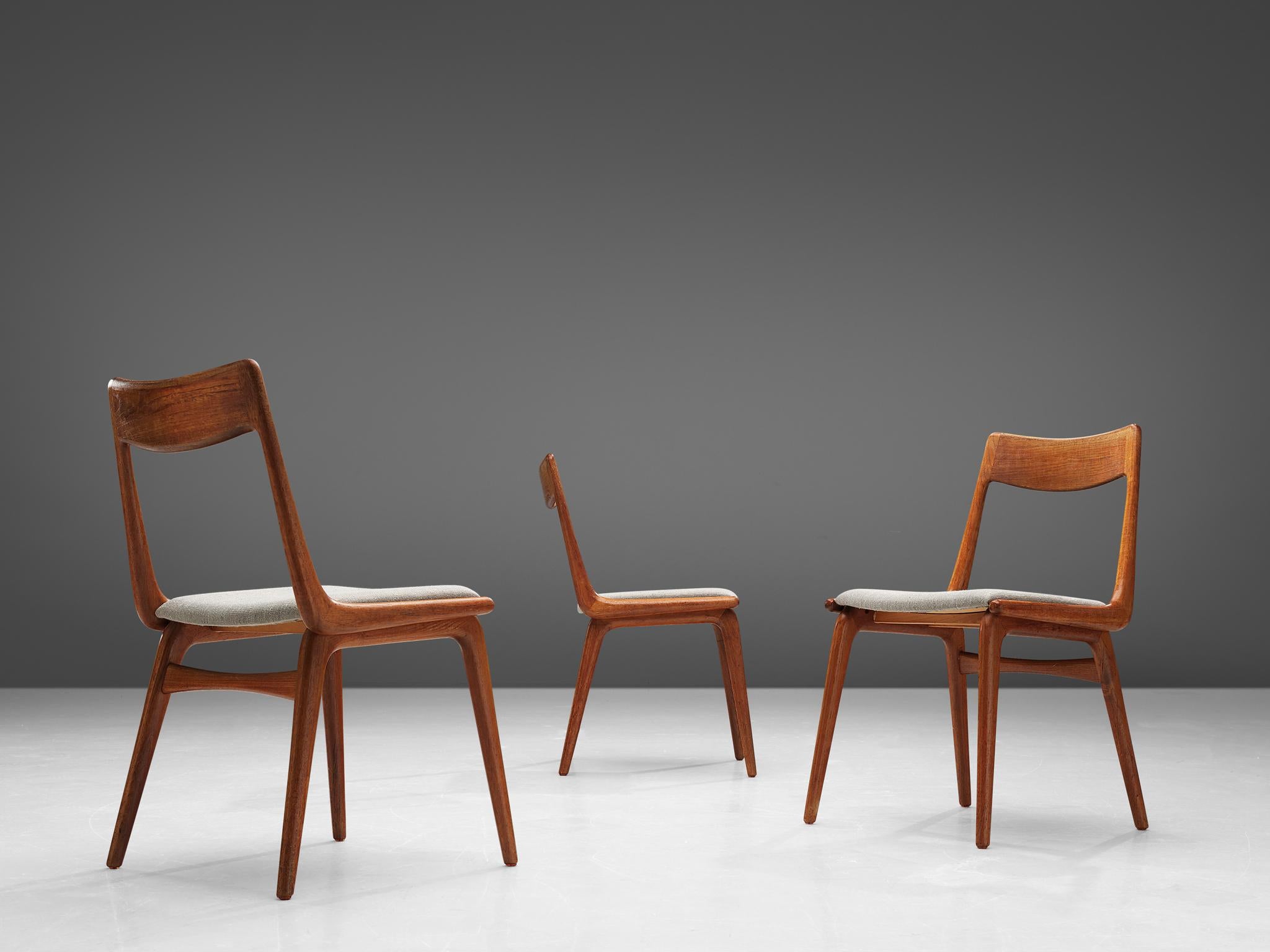 Fabric Alfred Christiansen 'Boomerang' Chairs
