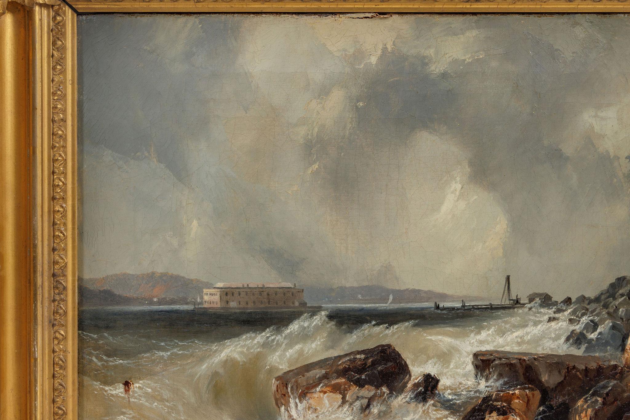 Alfred Copestick, Fort Hamilton vu des Narrows, New York, 1857 en vente 5