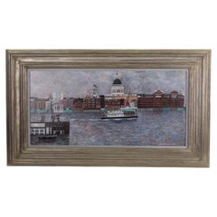 Alfred Daniels Oil Painting ‘St. Paul's Across the Thames’ London View, 1969