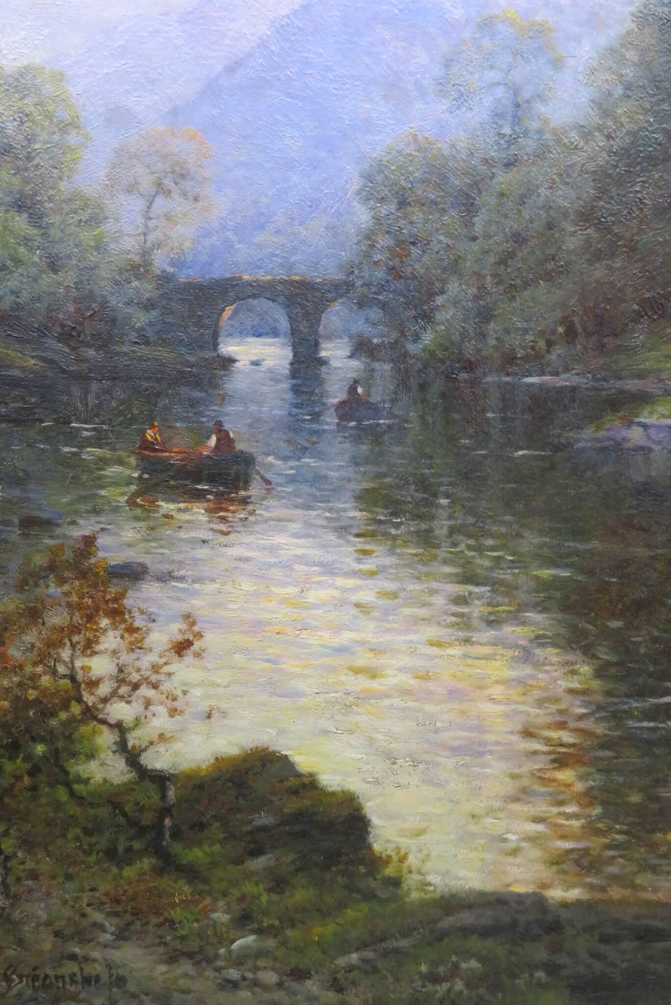 Alfred De Breanski (1877-1957) FINE ANTIQUE Irish Oil Painting SUNSET KILLARNEY 3