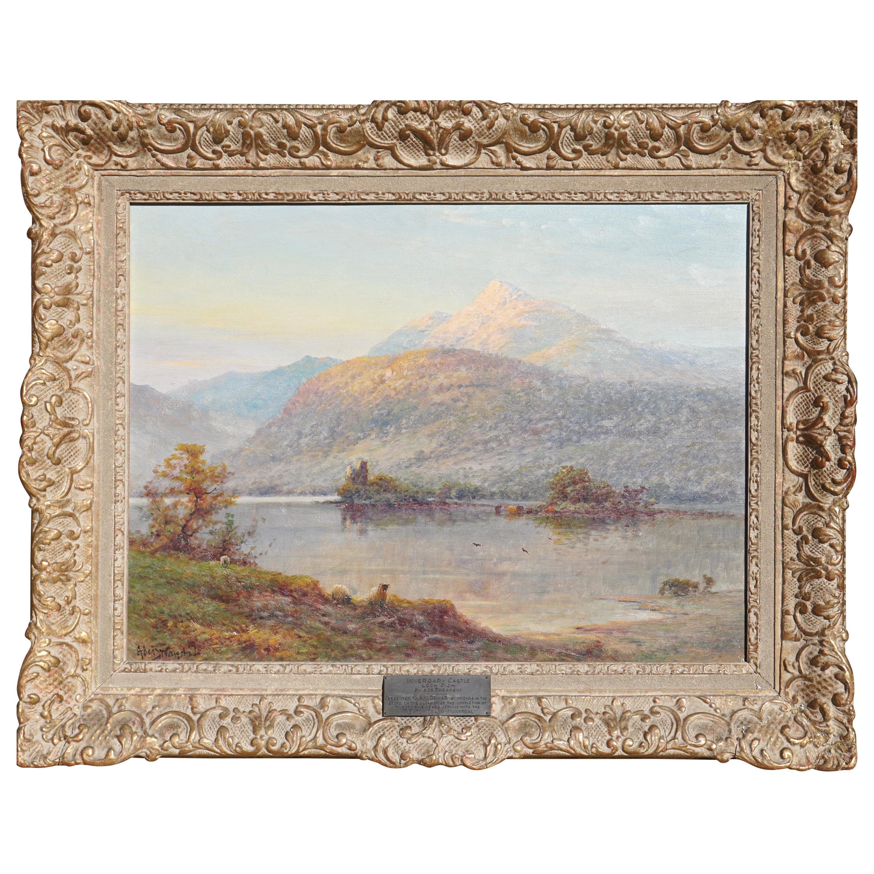 Alfred de Breanski Jnr. Landscape Painting - Alfred De Breanski Jr. “Invergary Castle Loch Oich” Oil Painting