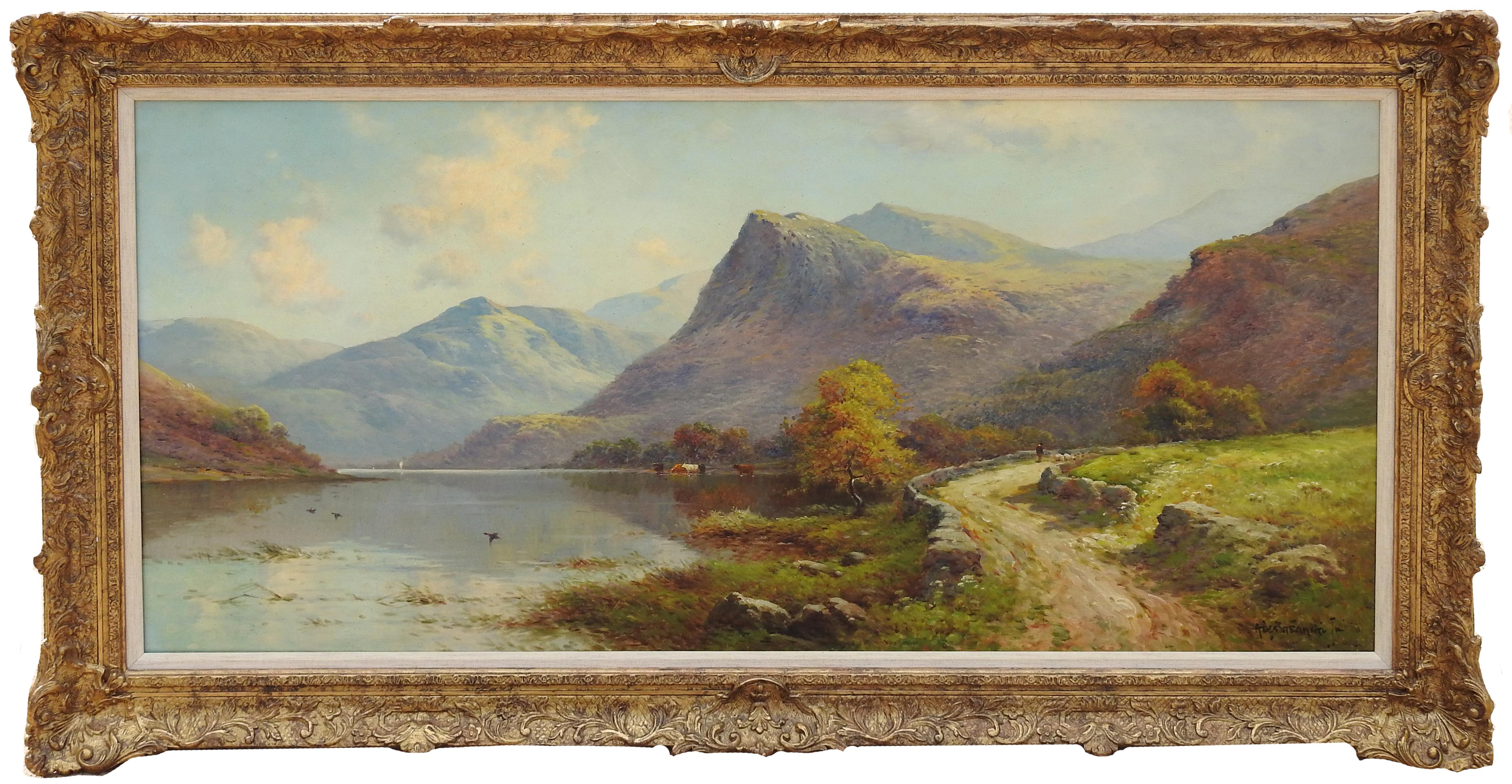 Alfred de Breanski Jnr. Landscape Painting - "At Grange, Barrowdale", Alfred De Breanksi Jr., Impressionist Landscape