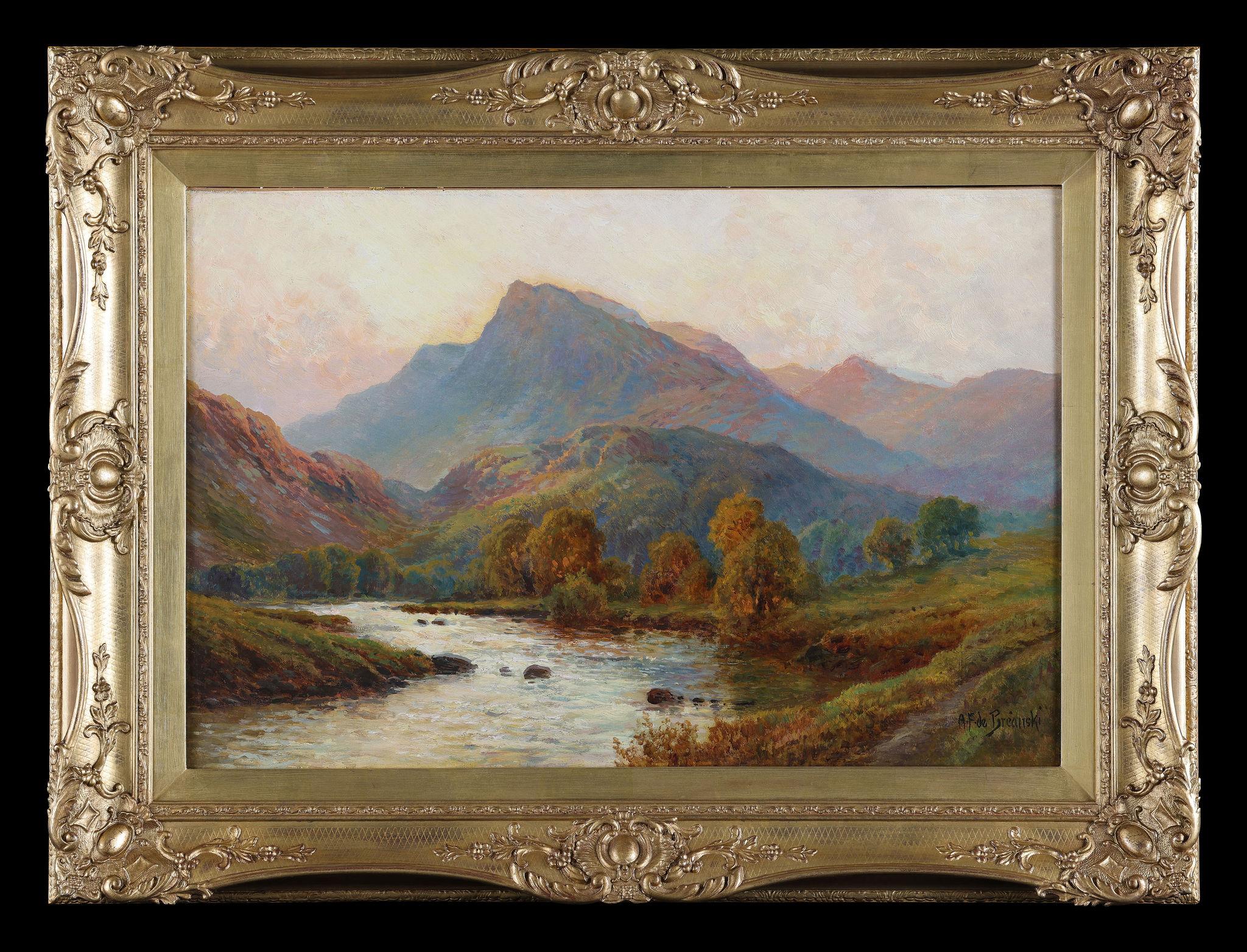 Alfred de Breanski Jnr. Landscape Painting - In the Highlands, The Running River