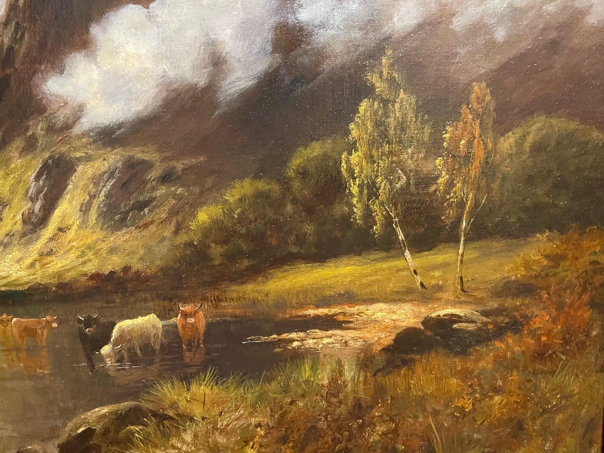 Les Trossachs, Écosse - Impressionnisme Painting par Alfred de Breanski Jnr.
