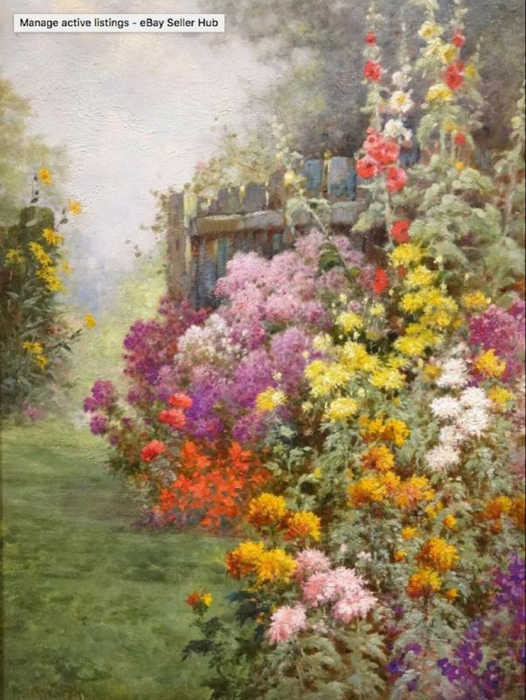 The Artists' Garden In September - by Alfred De Breanski (1877-1957) 1