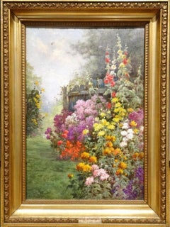 The Artists' Garden In September - by Alfred De Breanski (1877-1957)