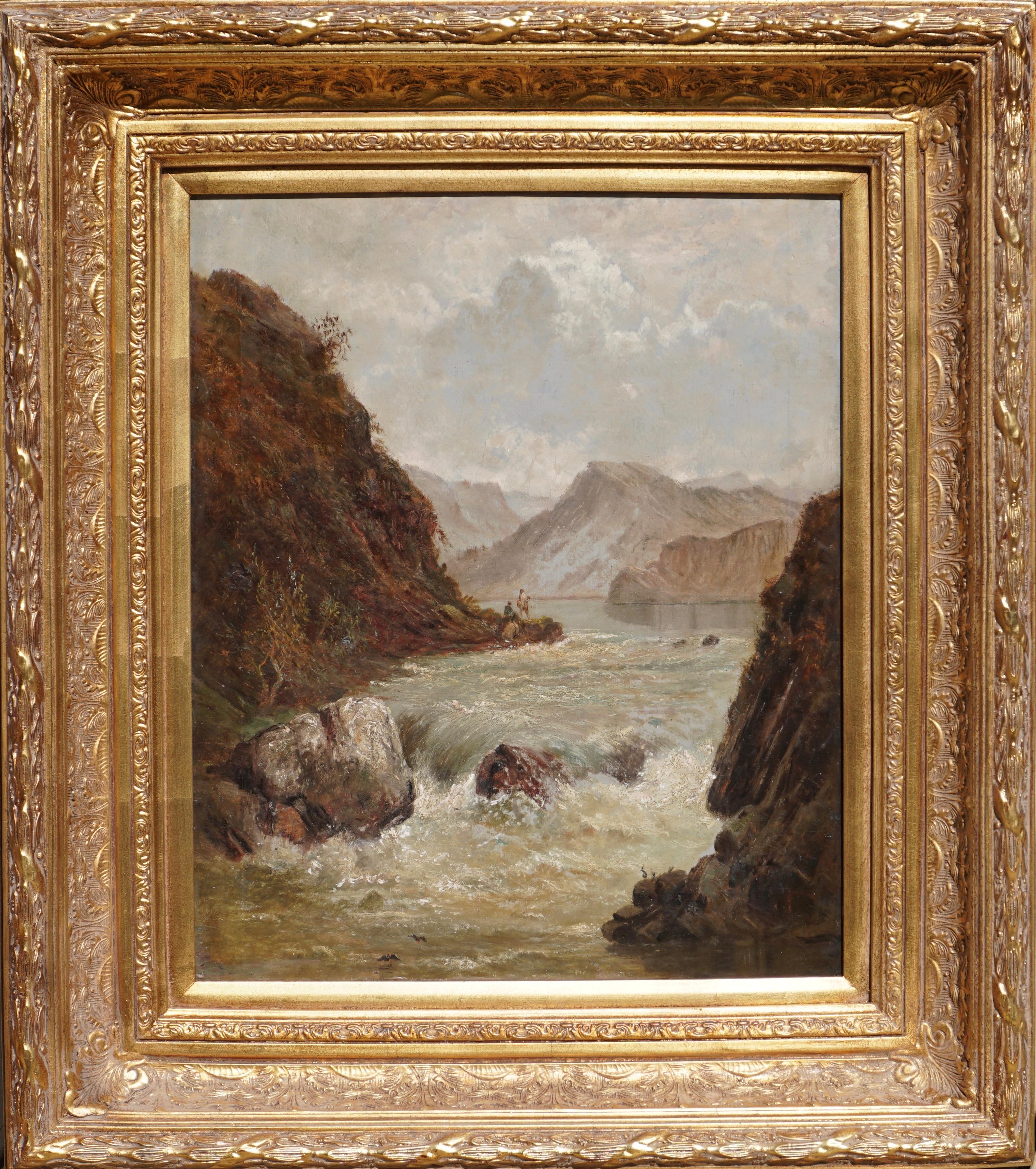 Alfred De Breanski Sr. (United Kingdom/Scotland, 1852-1928), circa 1890
Oil on canvas seascape titled en verso 