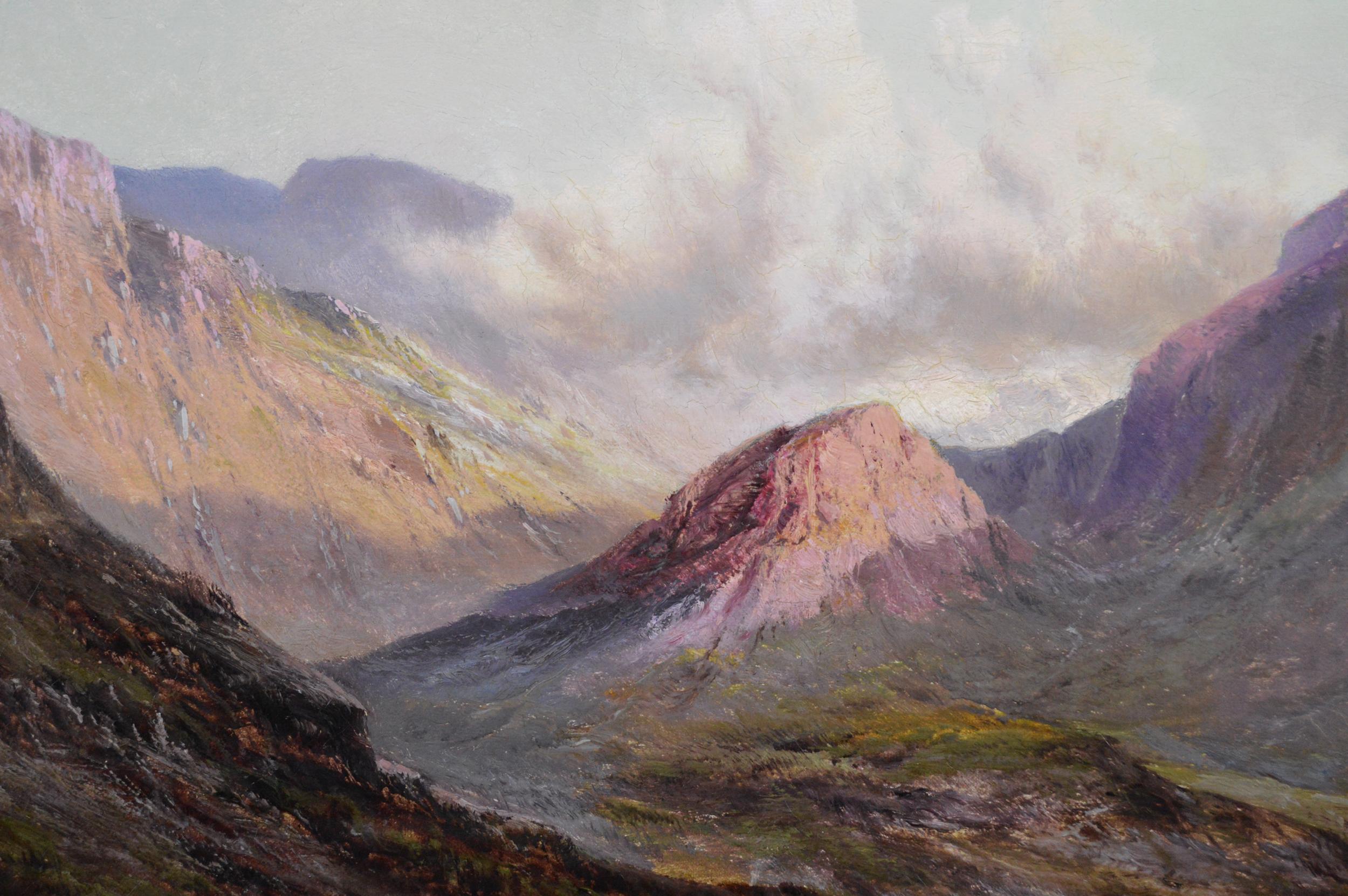 Alfred de Breanski Snr
British, (1852-1928)
At Sunset Buttermere
Oil on canvas, signed
Transcribed verso ‘at Sunset Buttermere, Alfred de Breanski RBA’
Image size: 23.5 inches x 35.5 inches 
Size including frame: 37.25 inches x 49.25 inches

Alfred