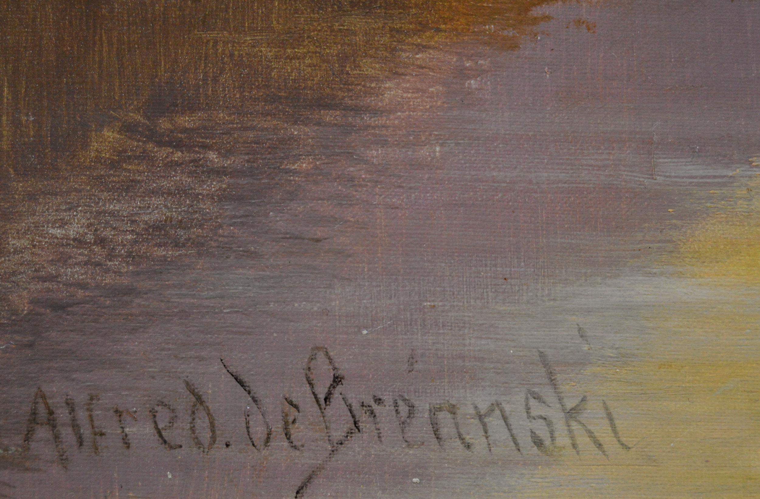 Peinture à l'huile des Highlands écossais du 19e siècle représentant le Loch Lubnaig en vente 3