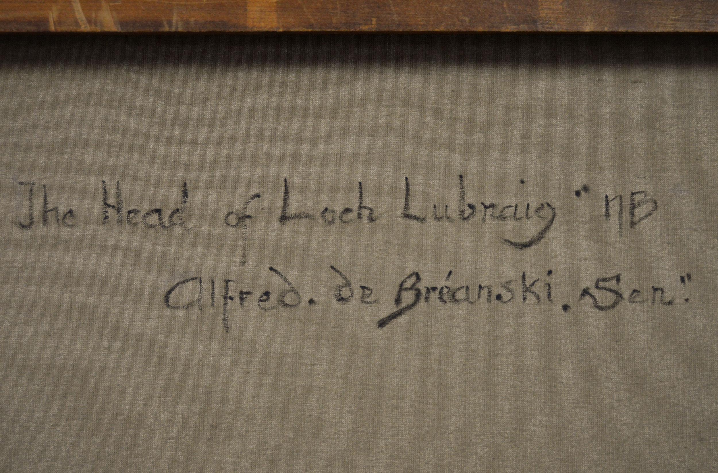 Peinture à l'huile des Highlands écossais du 19e siècle représentant le Loch Lubnaig en vente 4