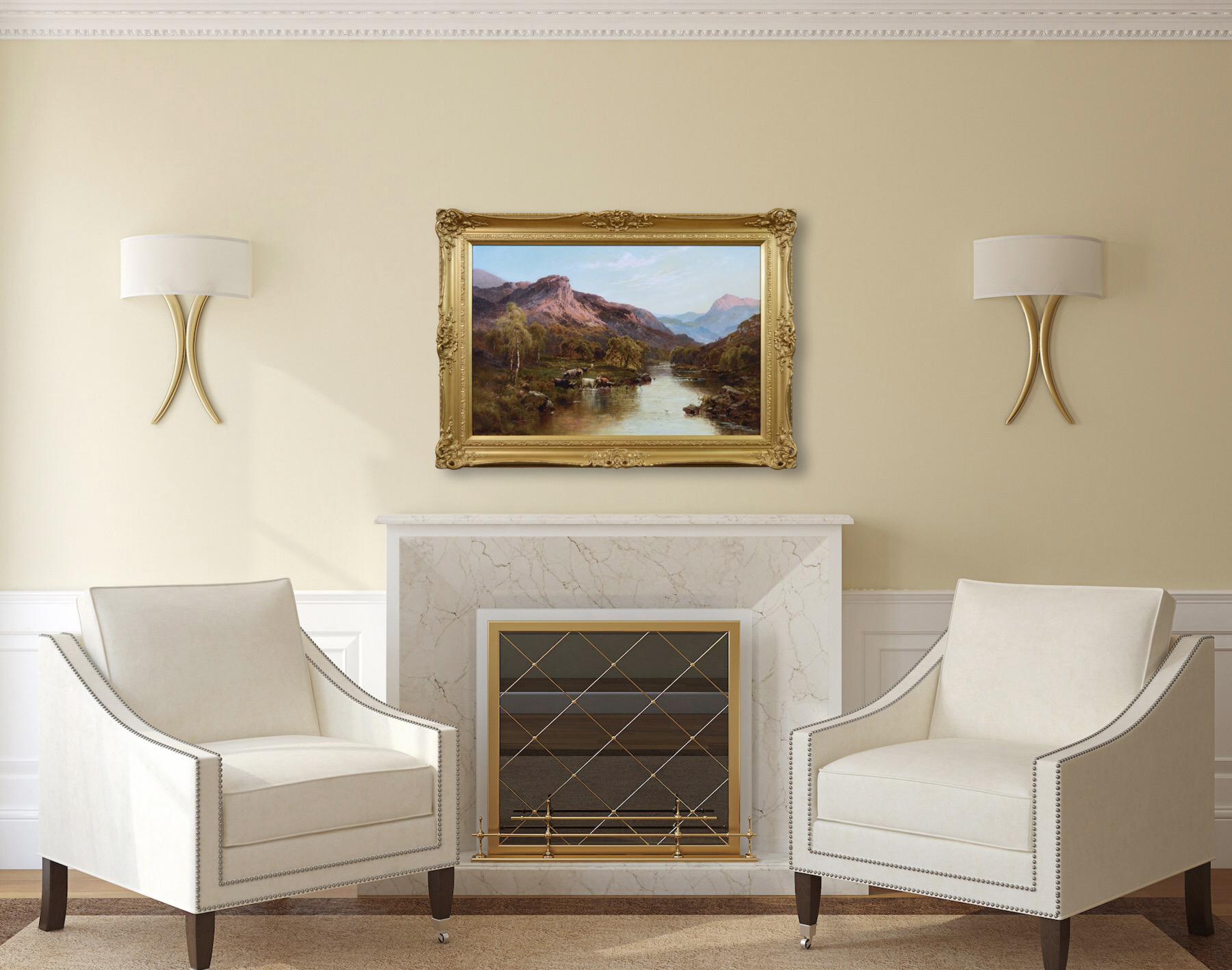 Pintura al óleo de un paisaje fluvial galés del siglo XIX cerca de Betws-y-Coed en venta 6