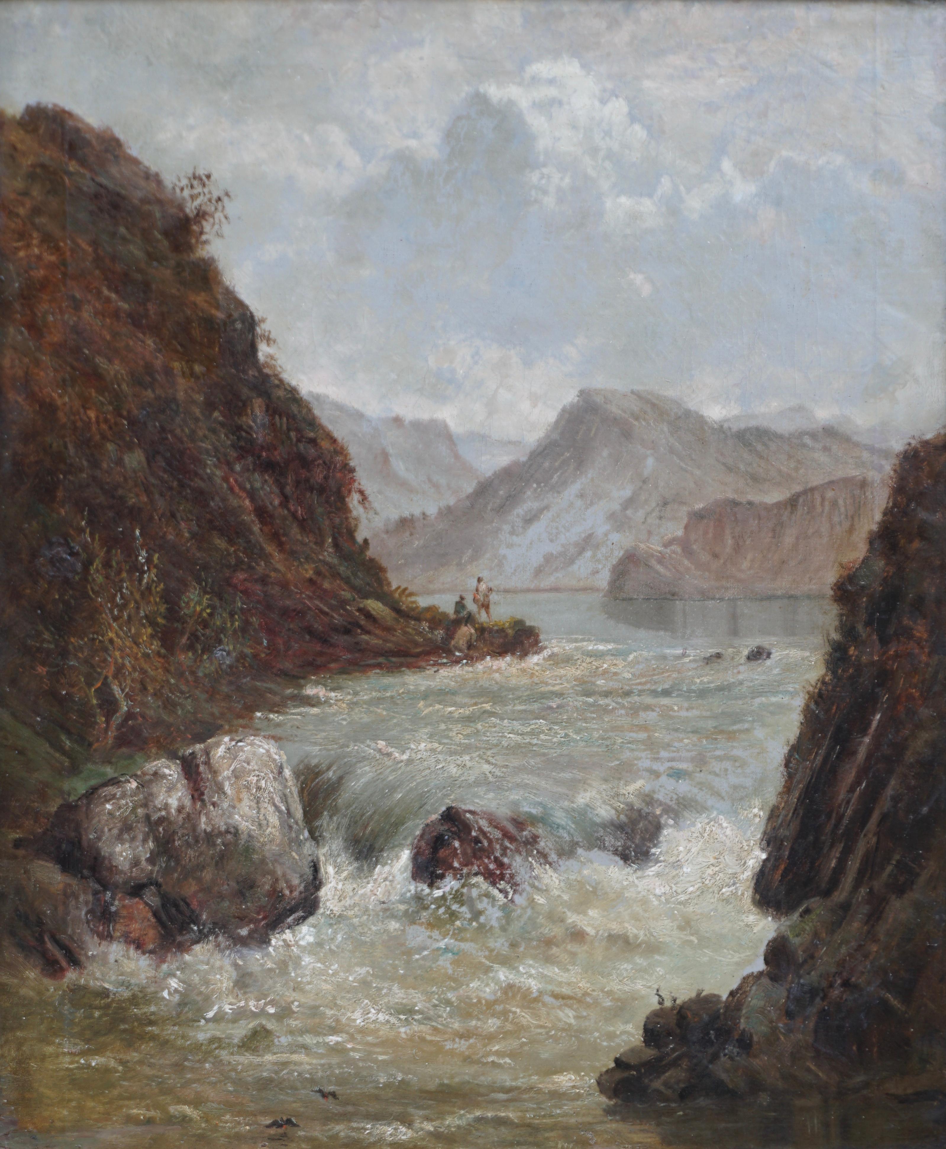 Alfred De Breanski Sr. (United Kingdom/Scotland, 1852-1928), circa 1890
Oil on canvas seascape titled en verso 