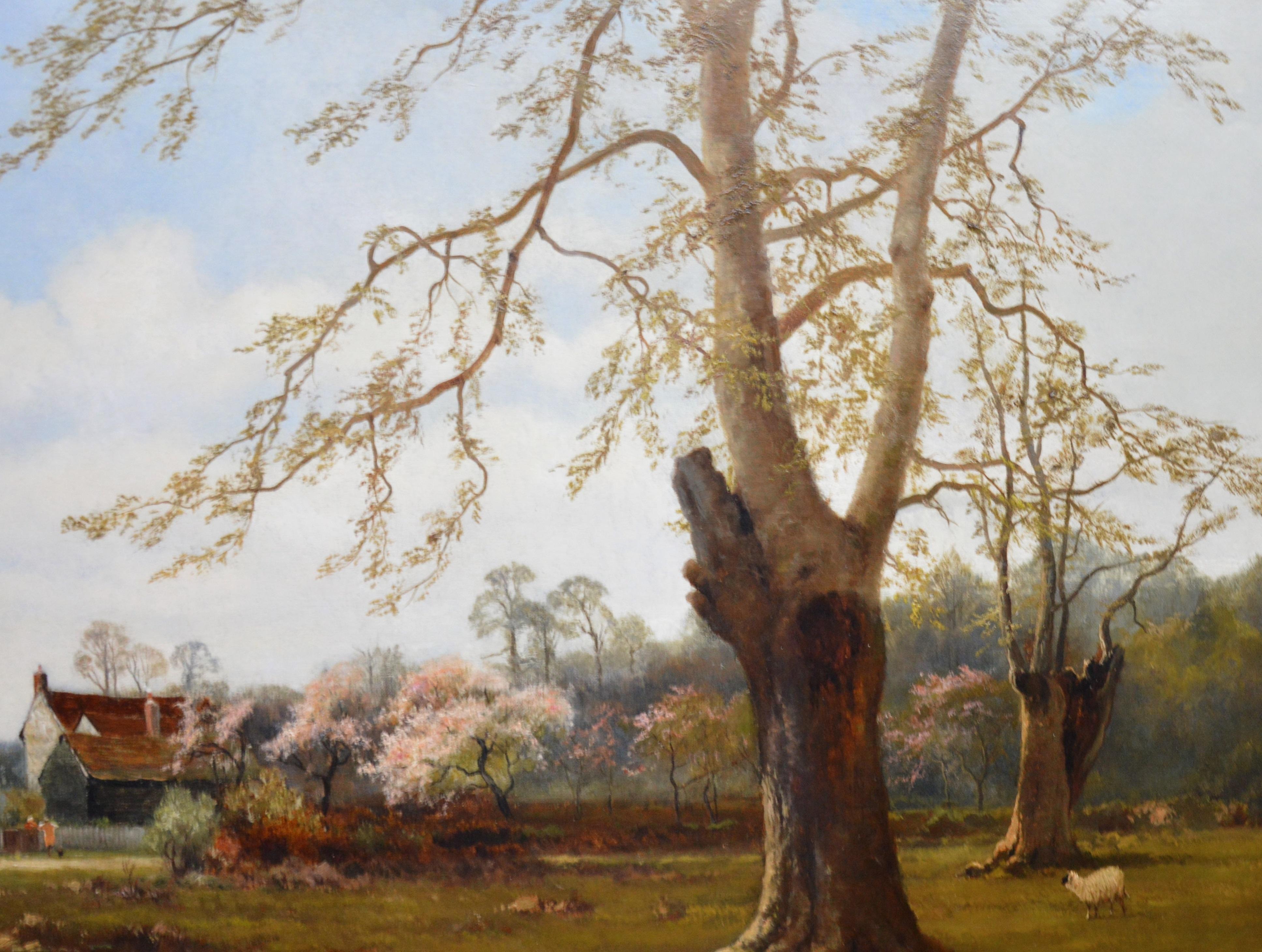 Berkshire Homestead - 19th Century English Landscape Oil Painting - de Breanski 2