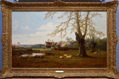 Berkshire Homestead - 19th Century English Landscape Oil Painting - de Breanski