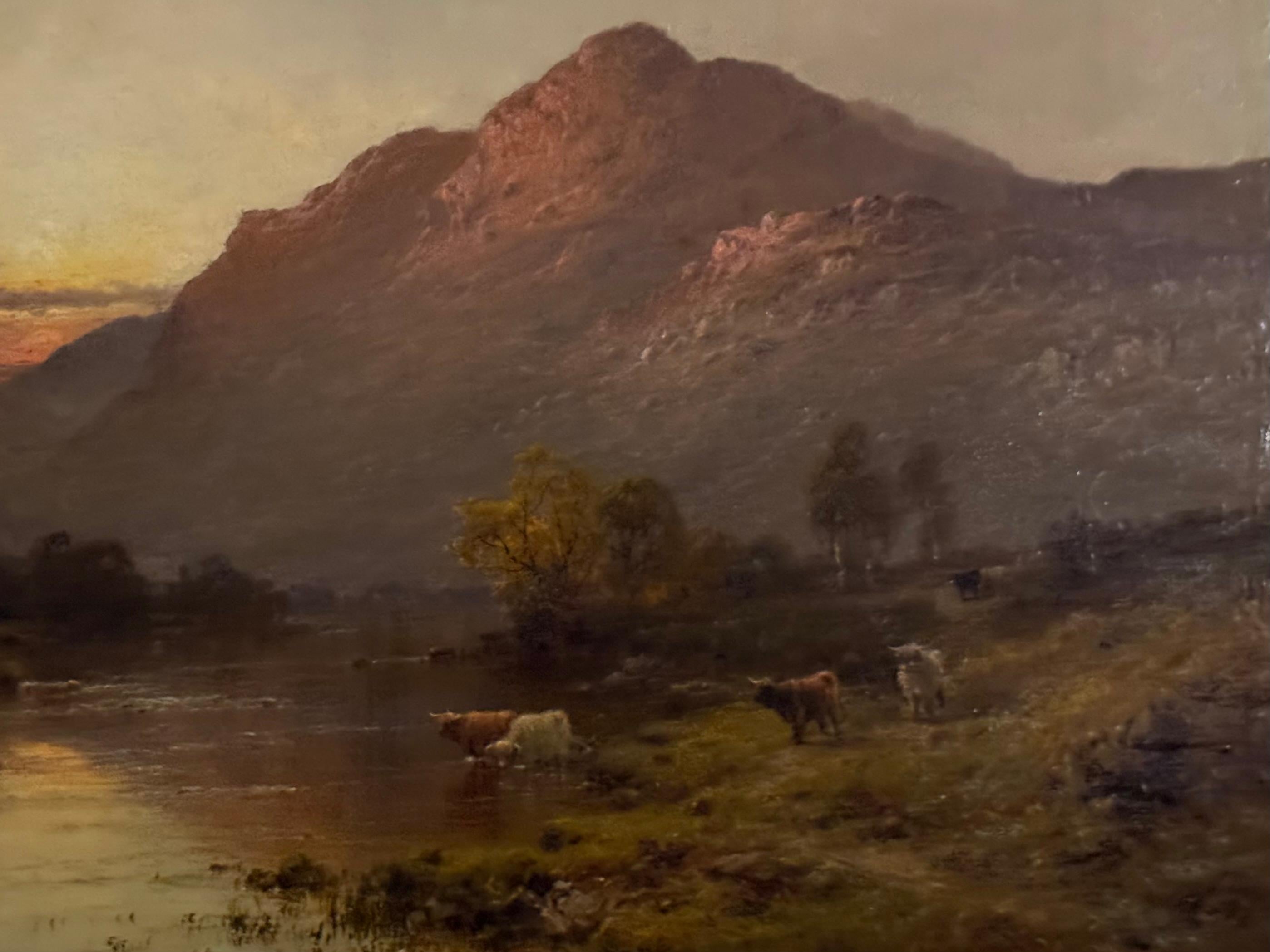 Dunkeld, Perth - Landscape Painting Marrón de Alfred de Breanski Sr.