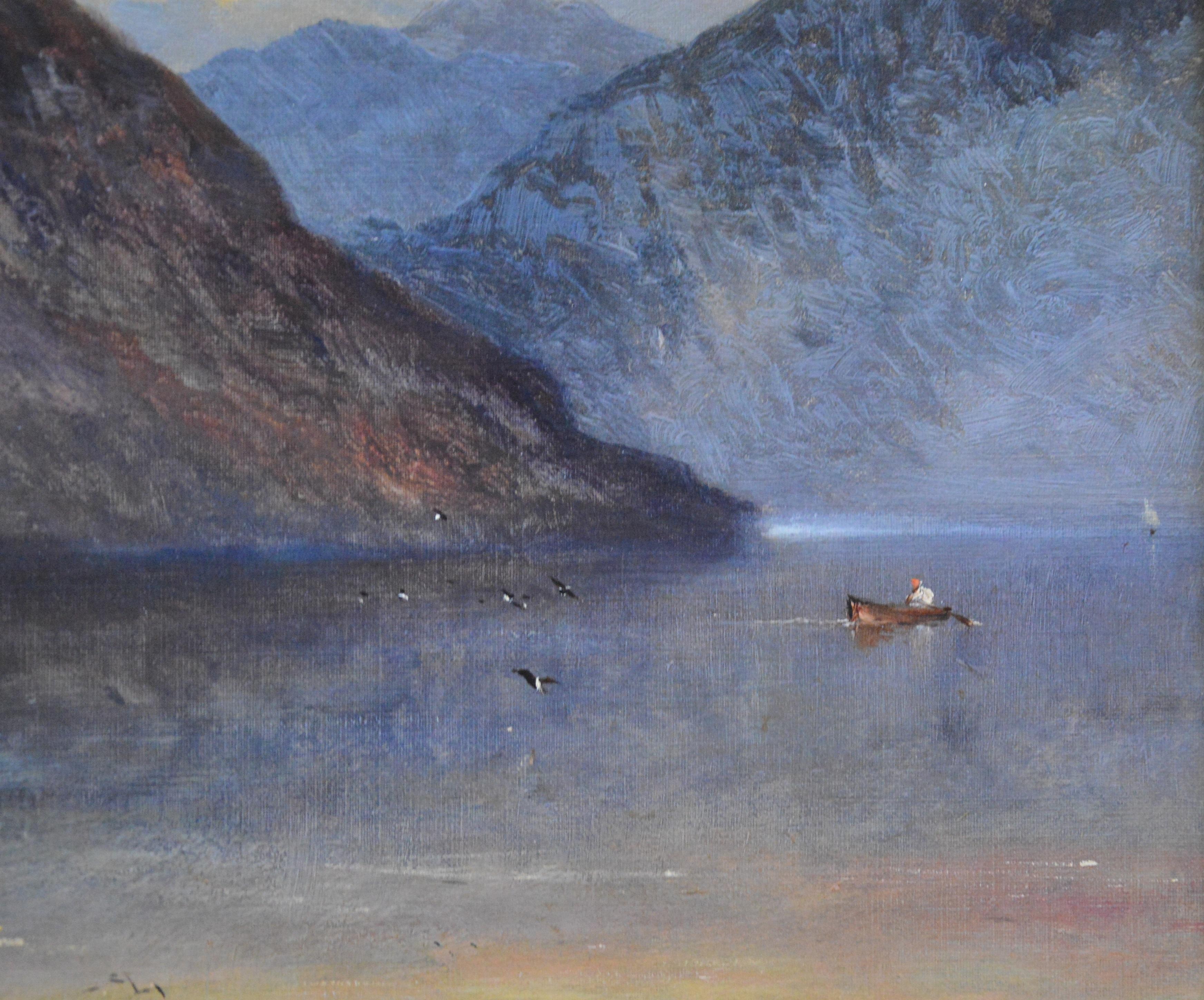 Falcon Craig, Derwentshire - Large 19th Century Landscape Oil Painting 2