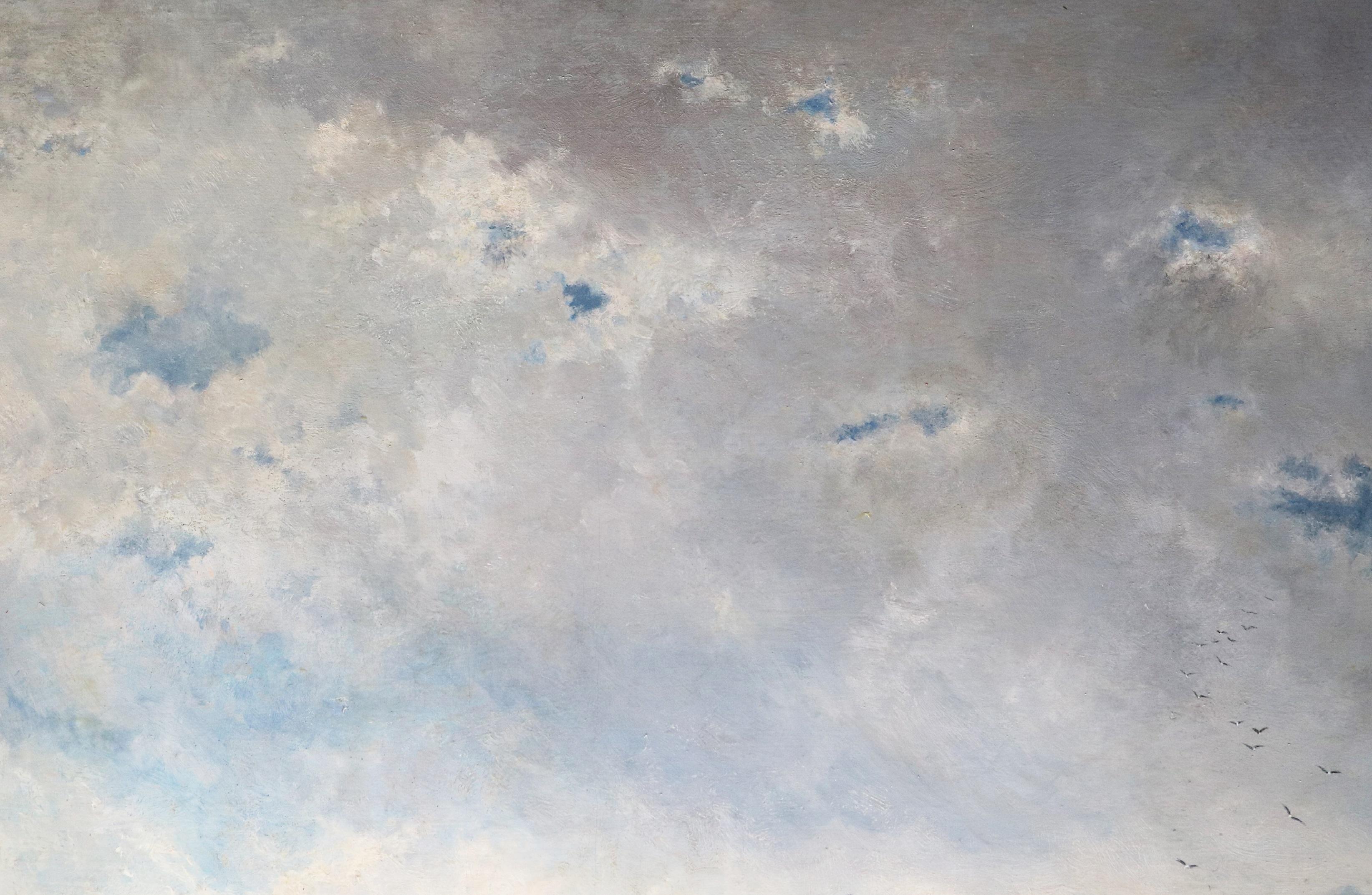 Morecambe Bay - Großes Ölgemälde aus dem 19. Jahrhundert Royal Academy Exhibition 1877 im Angebot 5