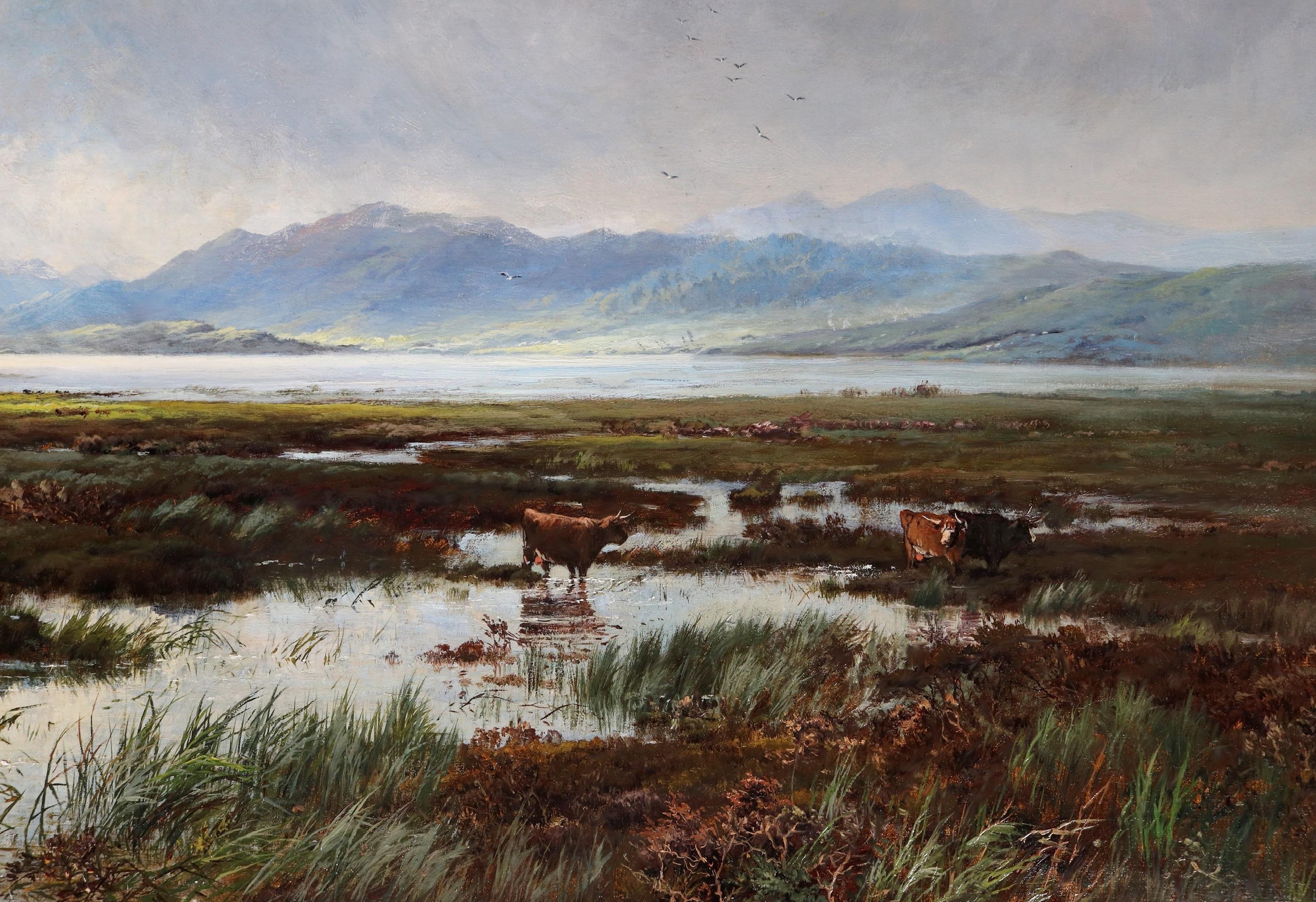 Morecambe Bay - Großes Ölgemälde aus dem 19. Jahrhundert Royal Academy Exhibition 1877 im Angebot 6