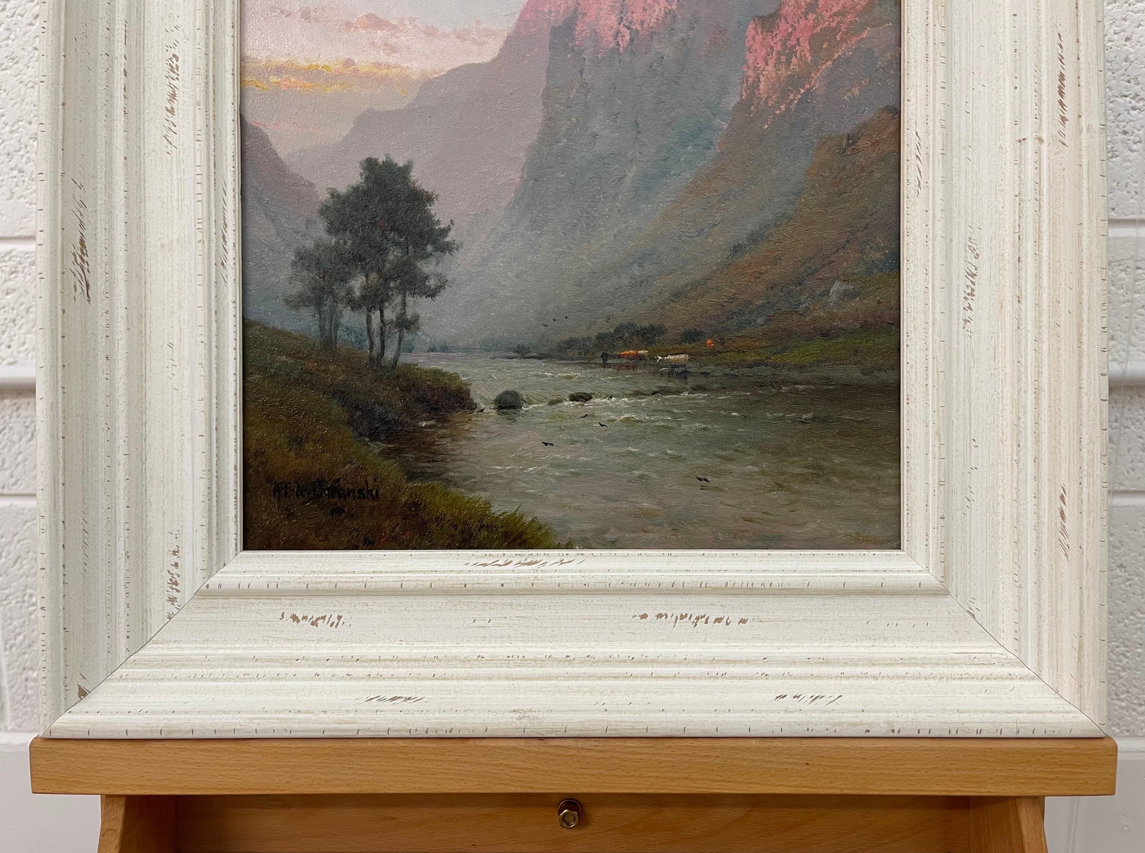 Mountain Landscape Painting of Scottish Highlands by 19th Century British Artist 2