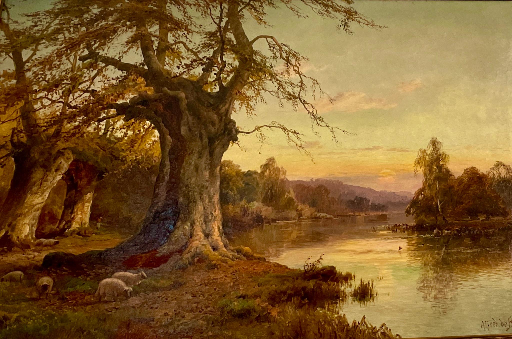 Alfred de Breanski Sr. Landscape Painting – Hohl Beeches in Burnham