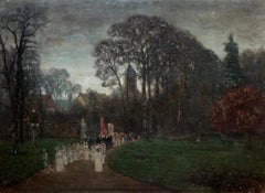 Antique Procession, Oil On Panel