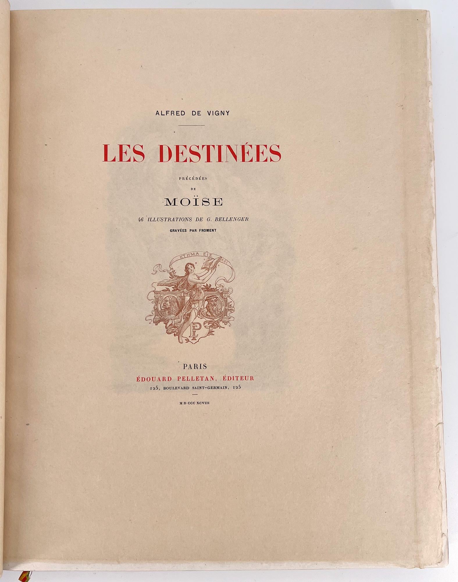 Alfred De Vigny, LES DESTINÉES, Illustrated, Signed and with Original Drawings For Sale 6