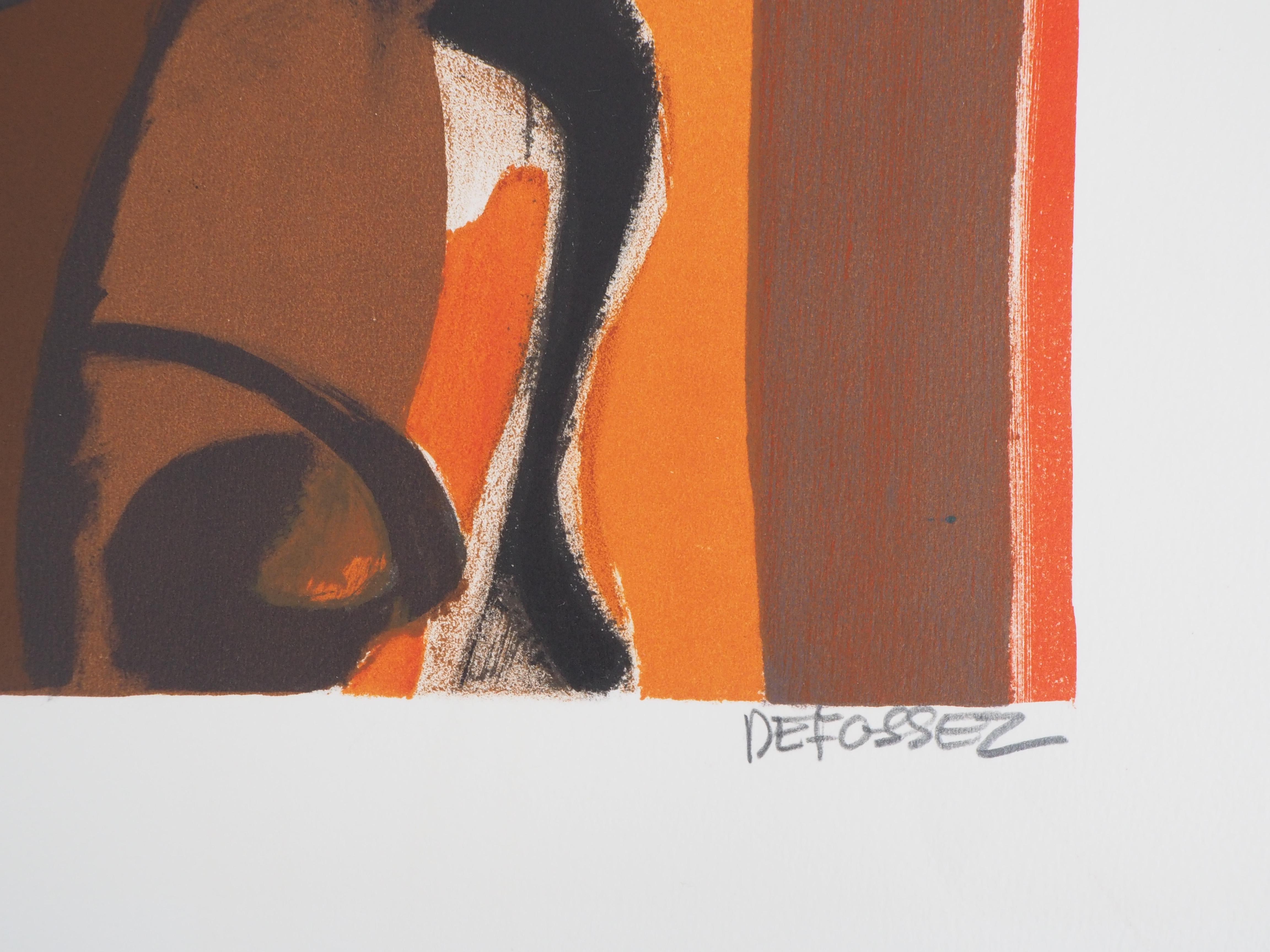 Model : Sweet Day at Home - Original Lithograph Handsigned and N° (Mourlot) - Print by Alfred Defossez