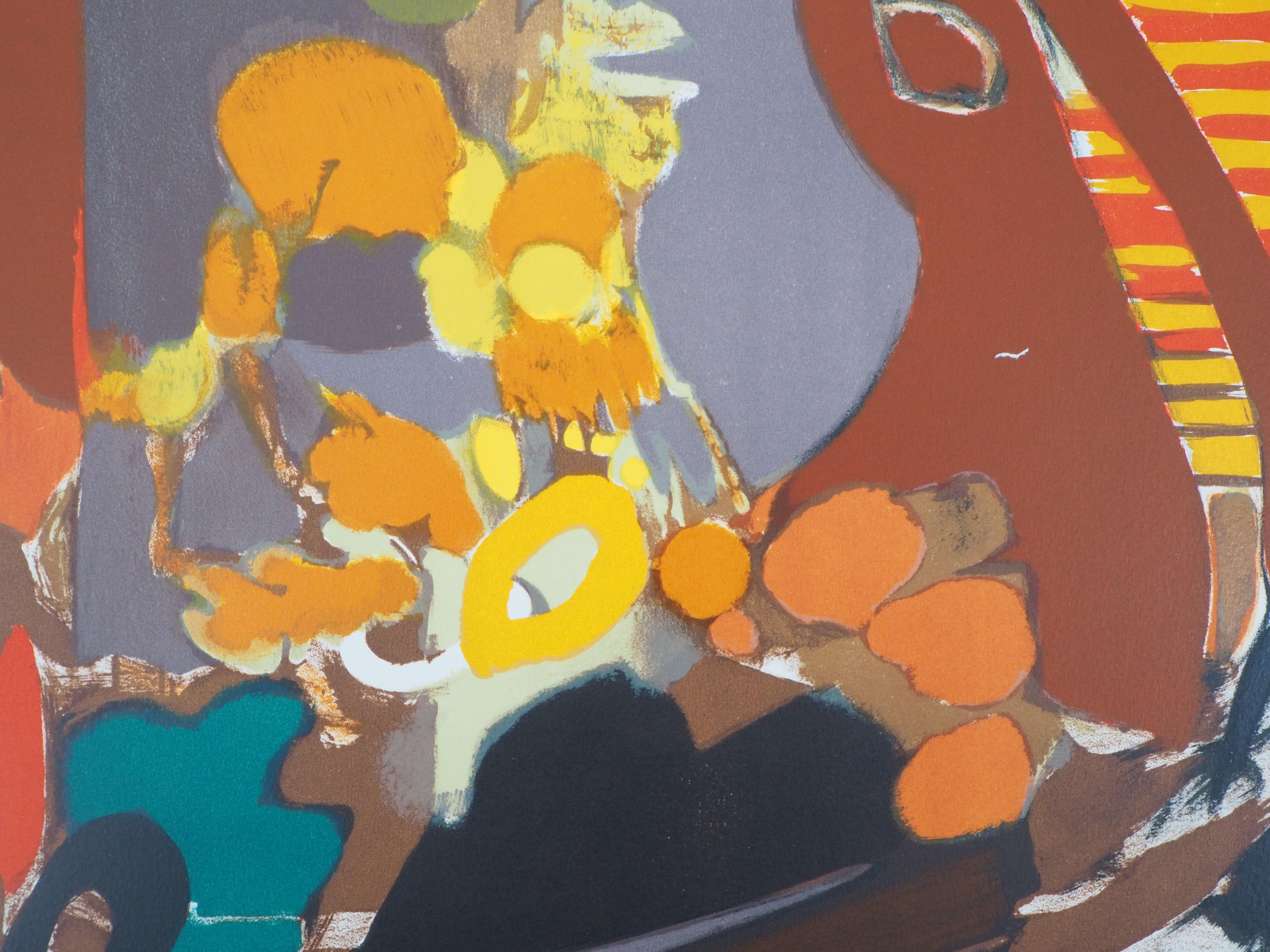 Alfred Defossez
Interior scene, 1973

Original lithograph (Mourlot workshop)
Handsigned in pencil
Numbered / 100
On Japan paper 76 x 54 cm (c. 29,9 x 21,2 inch)

Excellent condition